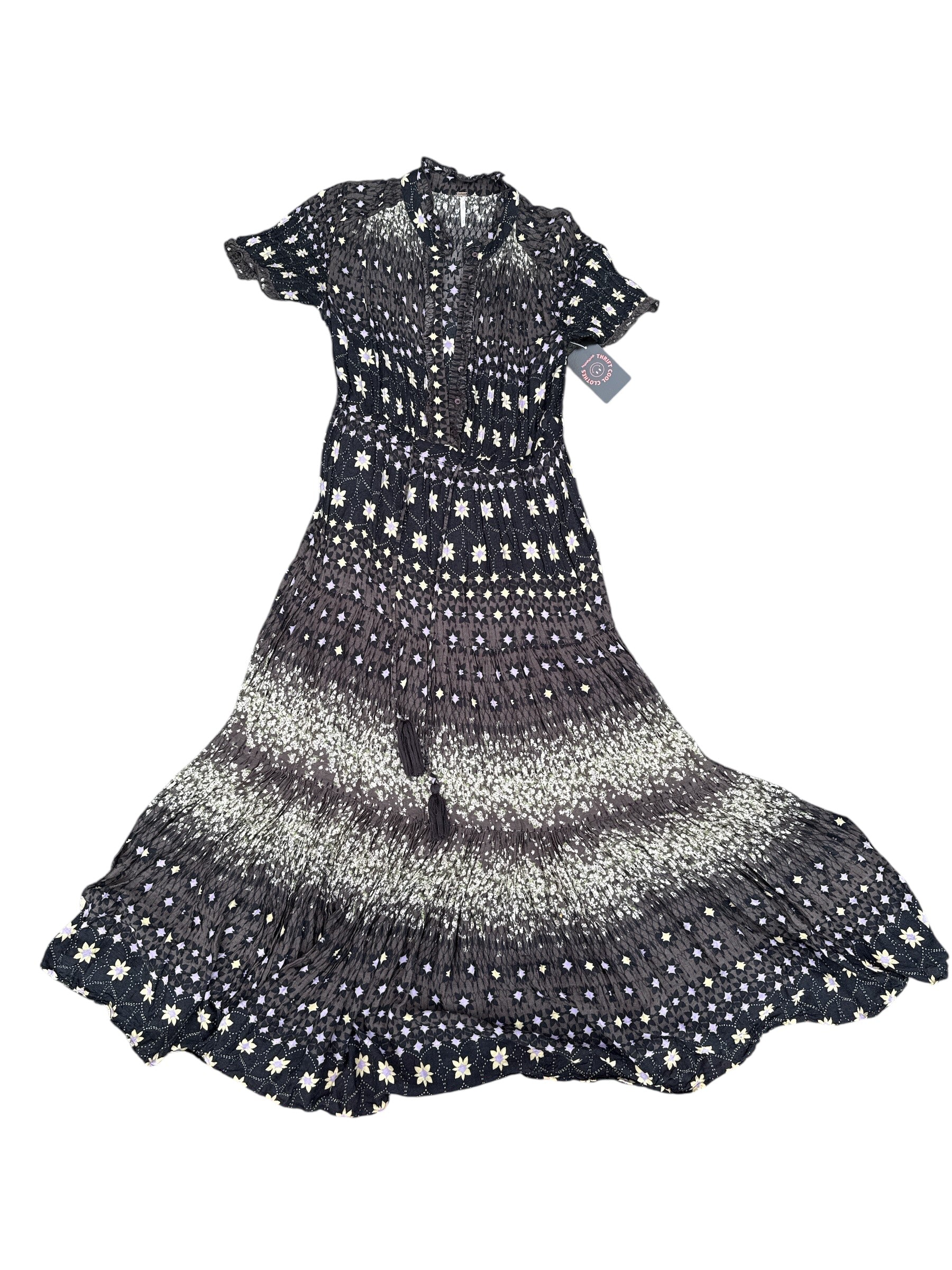 gray Free people layered floral maxi dress, xs