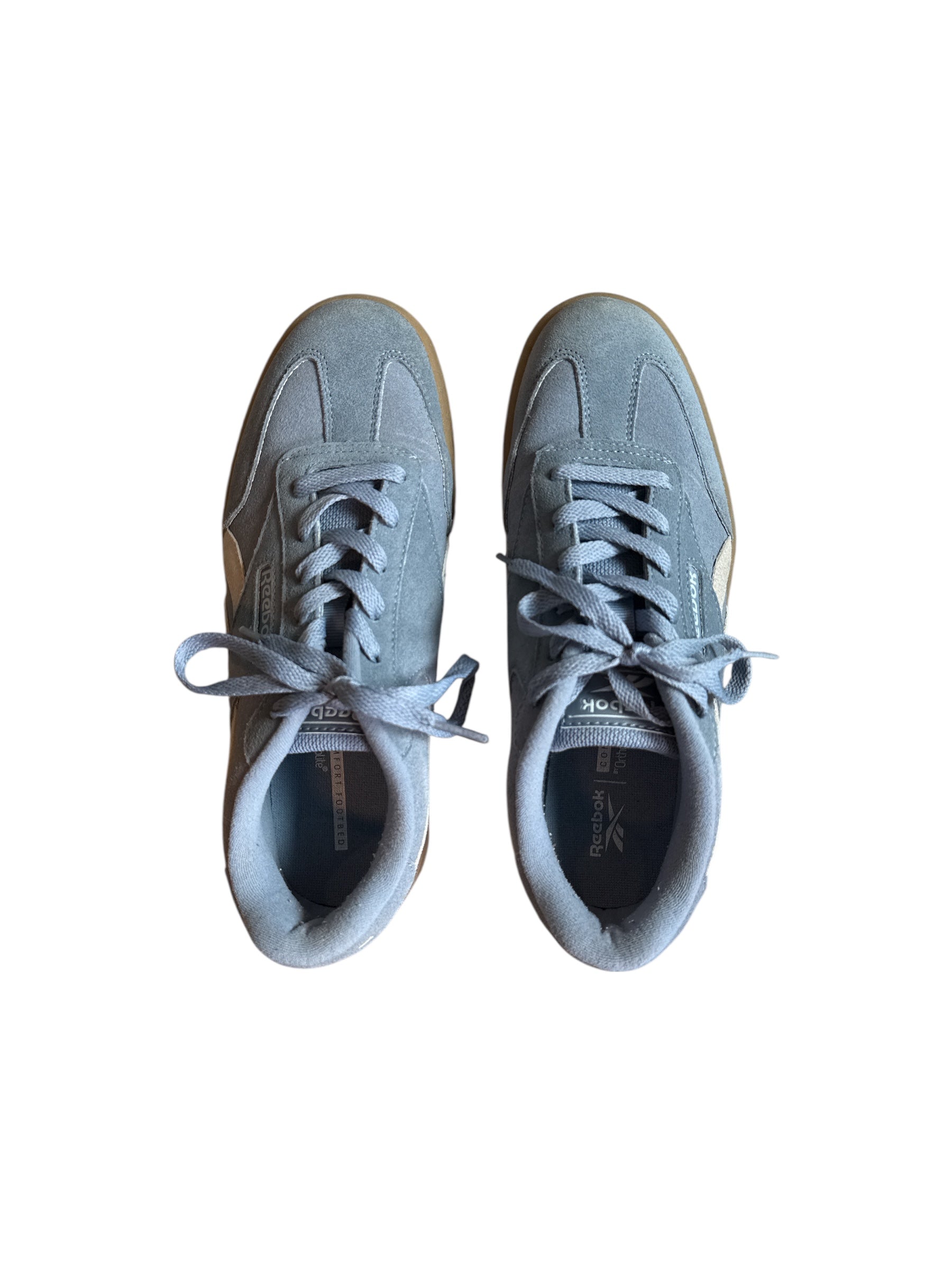 blue reebok sneakers, 8 women’s
