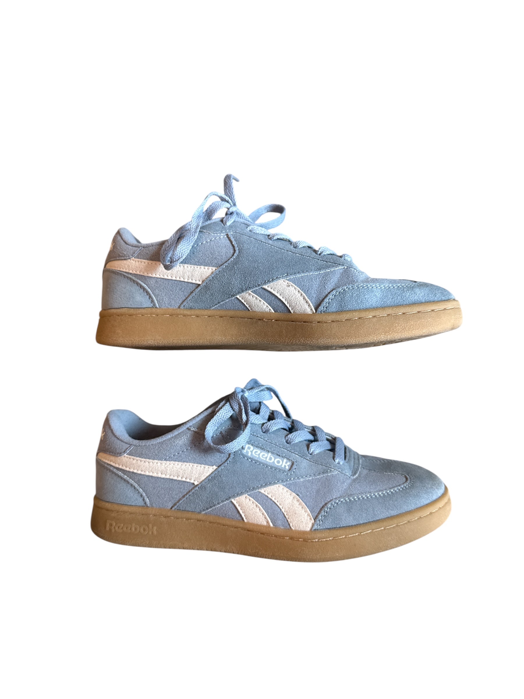 blue reebok sneakers, 8 women’s