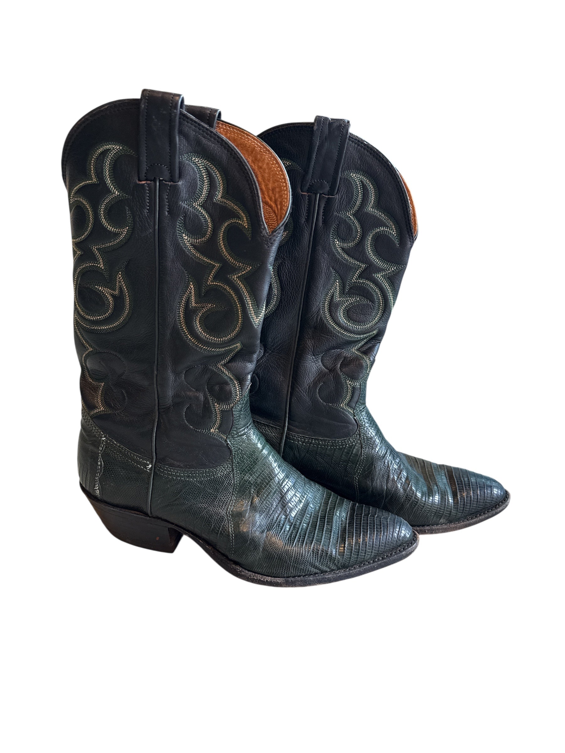 black naguna boots cowboy boots, 8 (fits like 9 women’s)