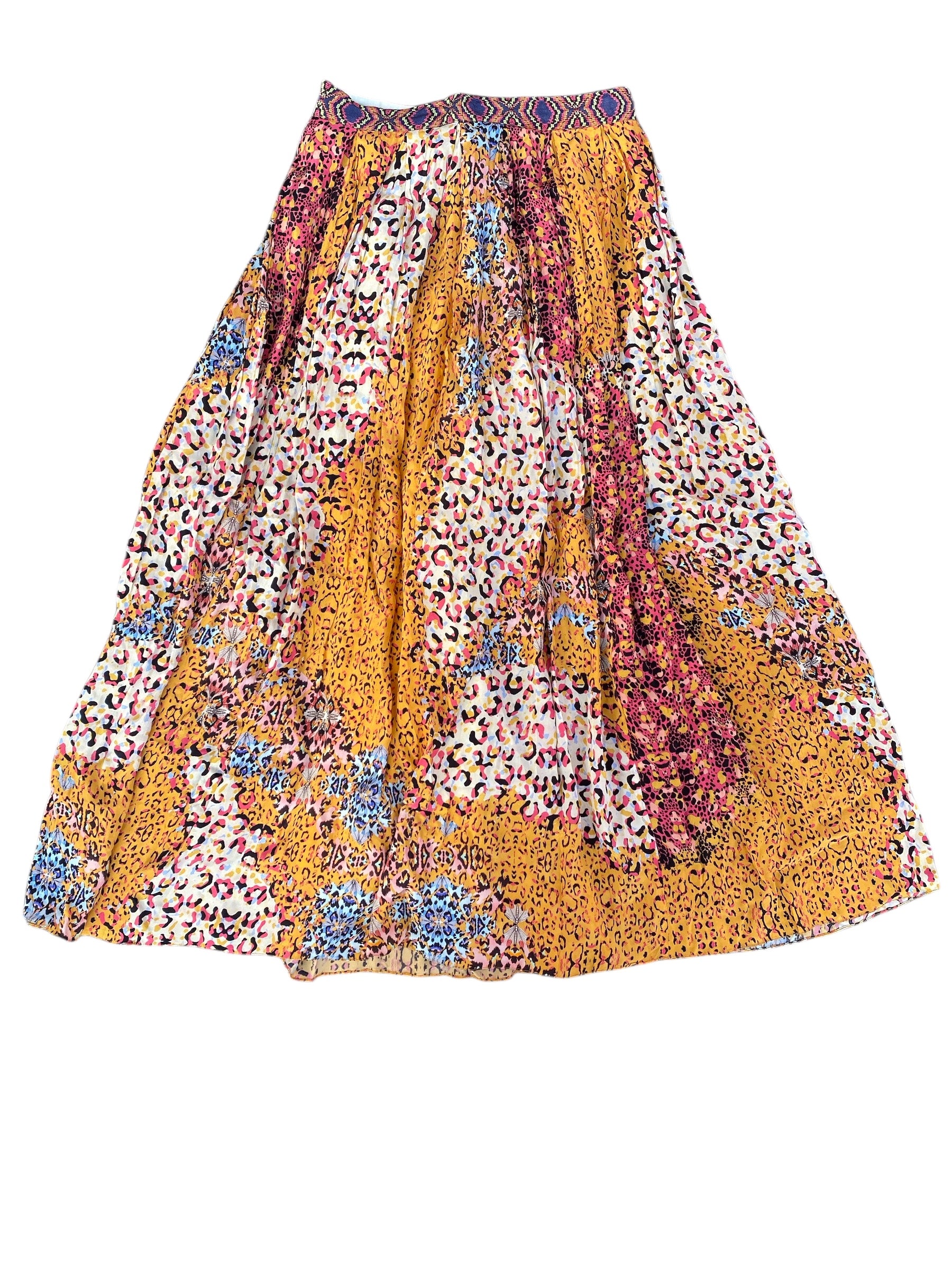 orange pink blue bhanuni multi animal print skirt, 4