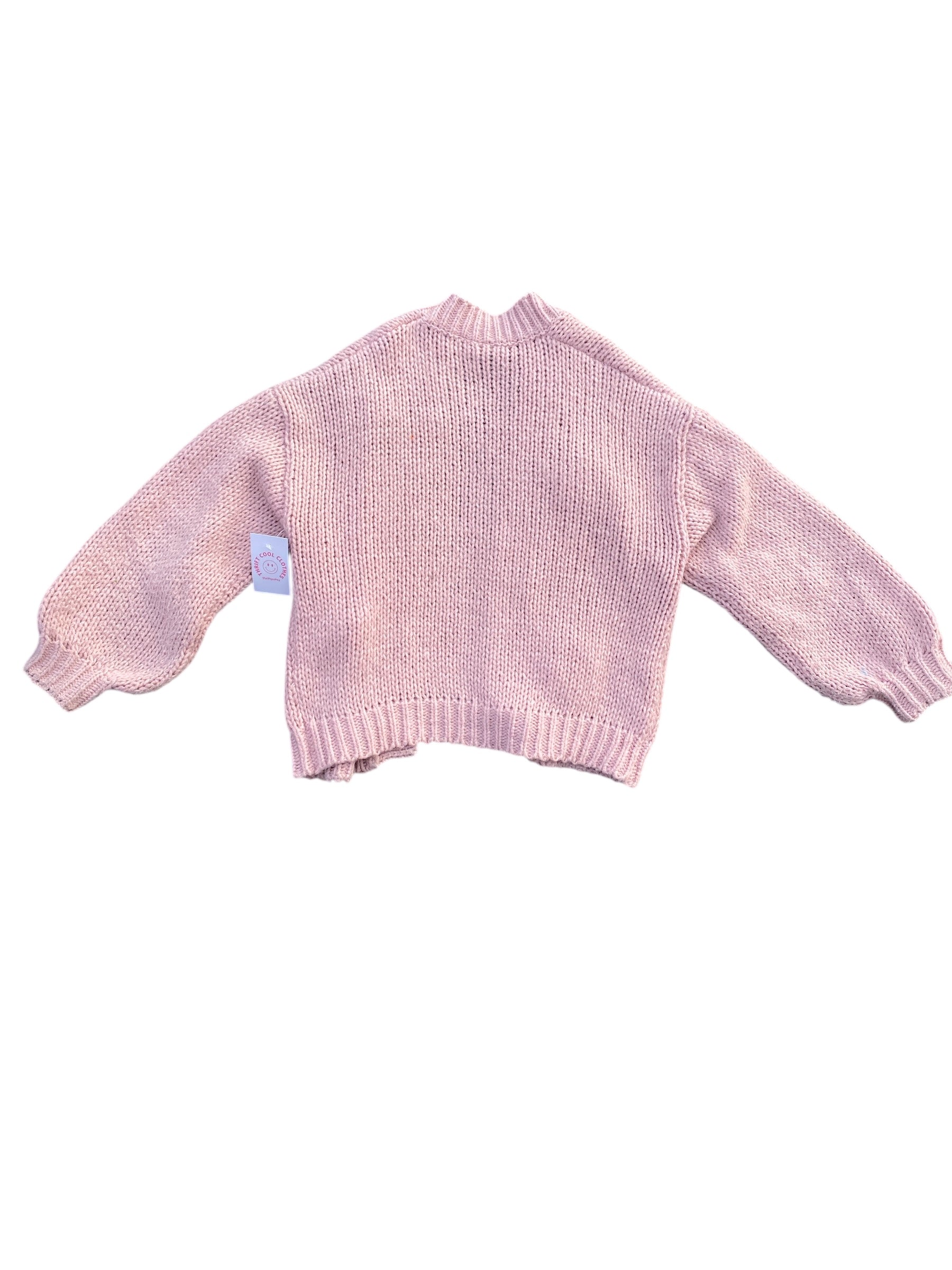 pink maeve 3d floral cardigan, os