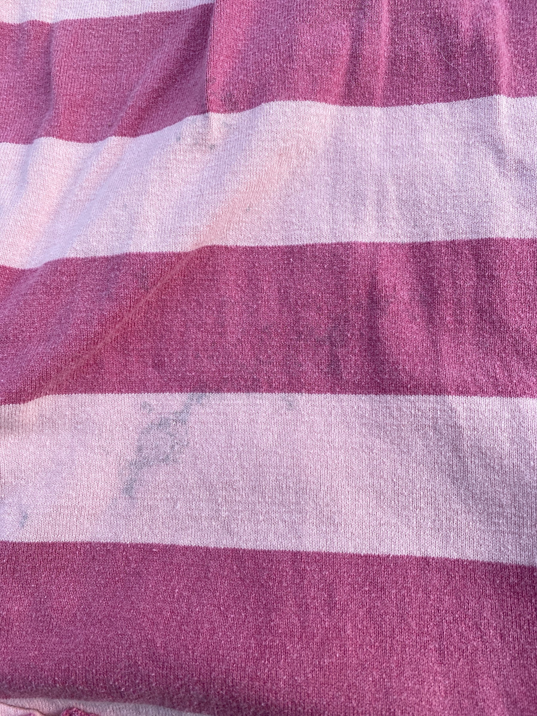 pink free people stripe rugby polo, L