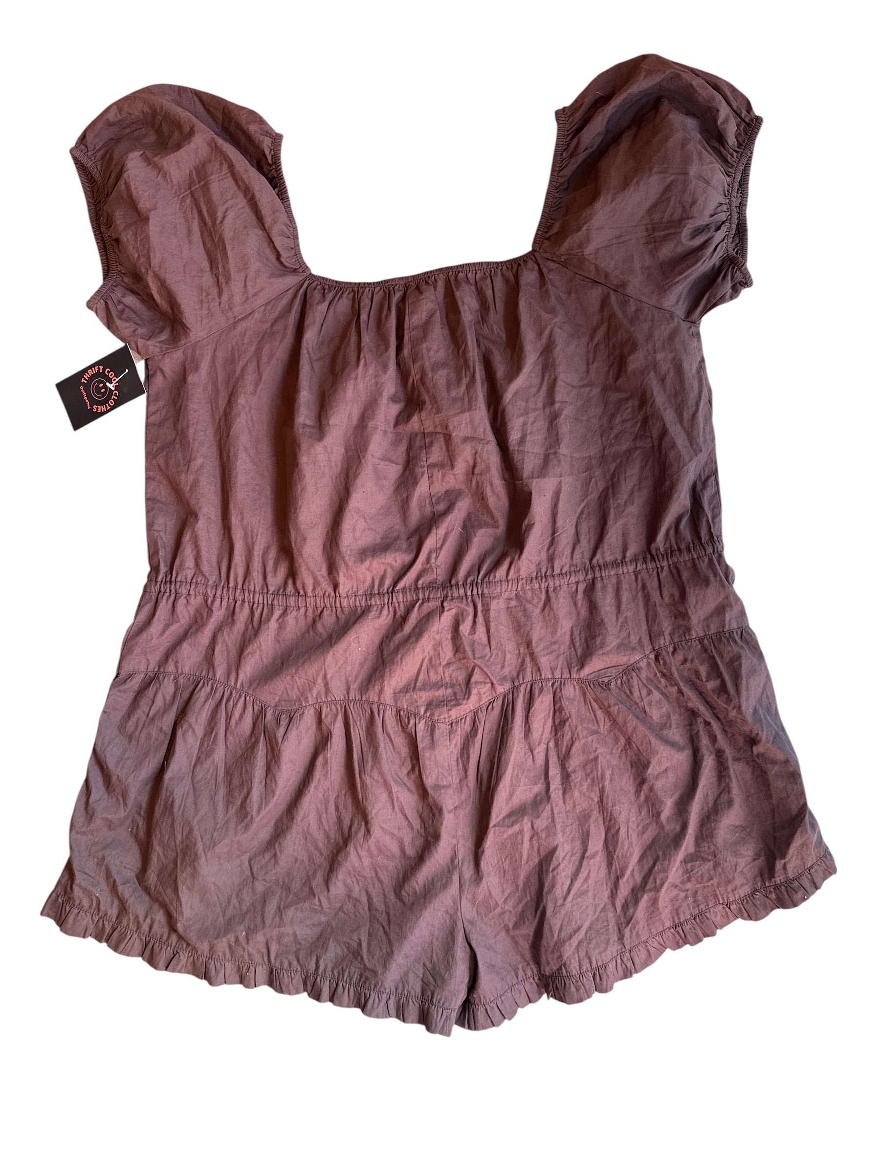 brown free people romper, m