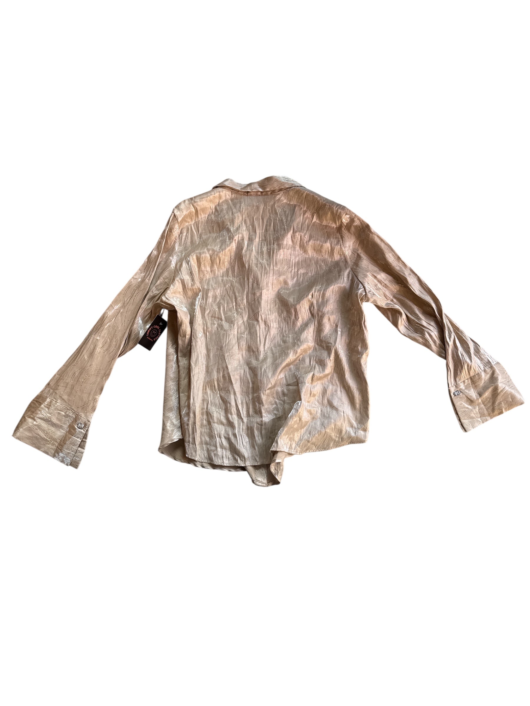 gold ashley stewart sparkle button down