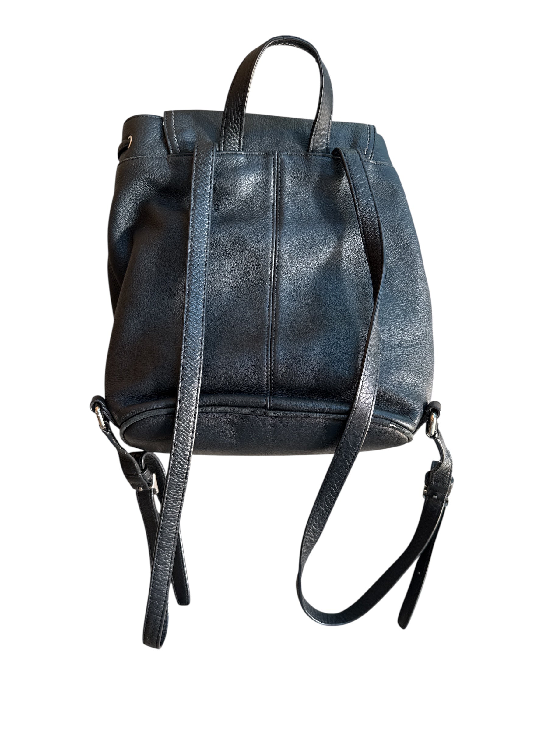 black coach leather backpack
