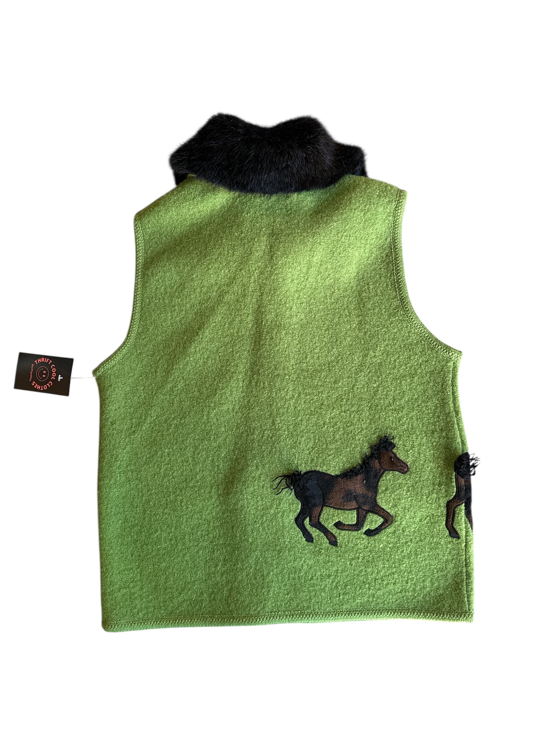 green black lisa international horse vest, s