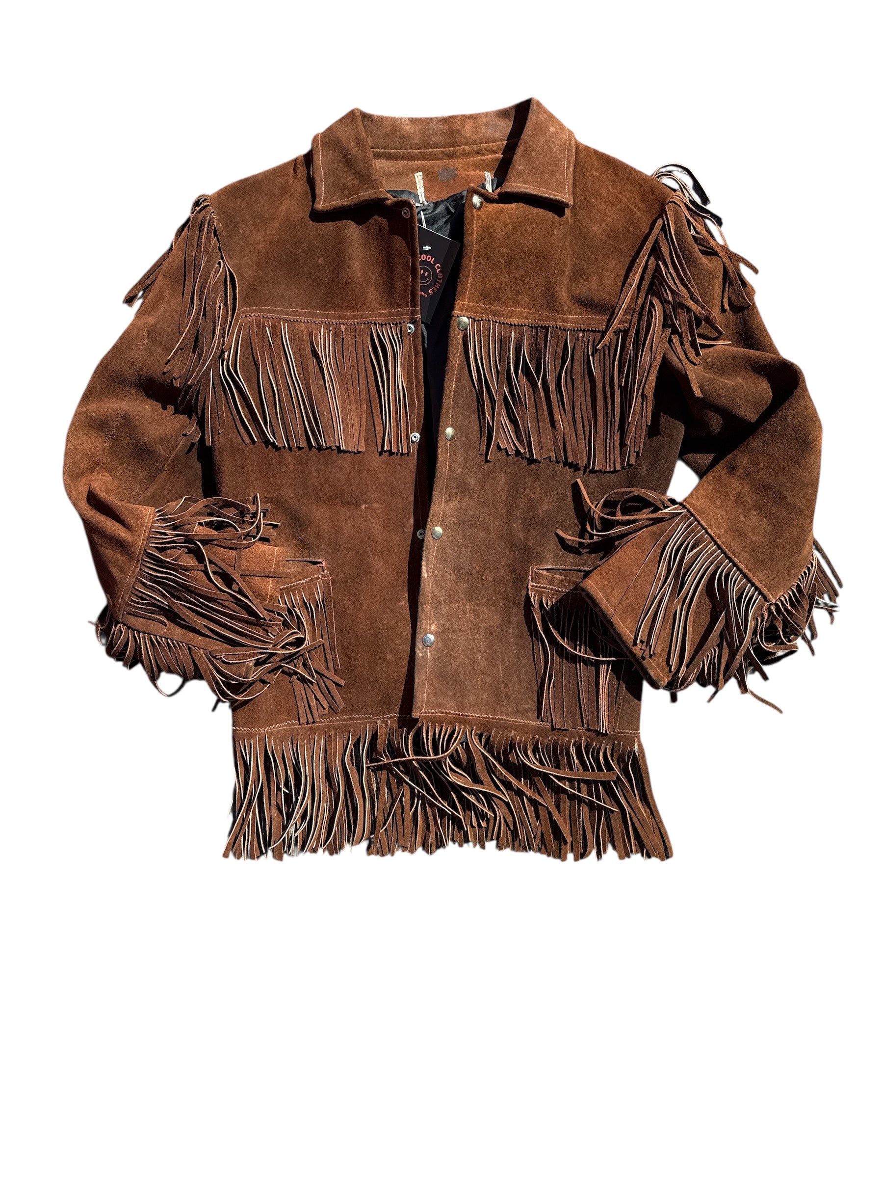 brown  fringe leather jacket