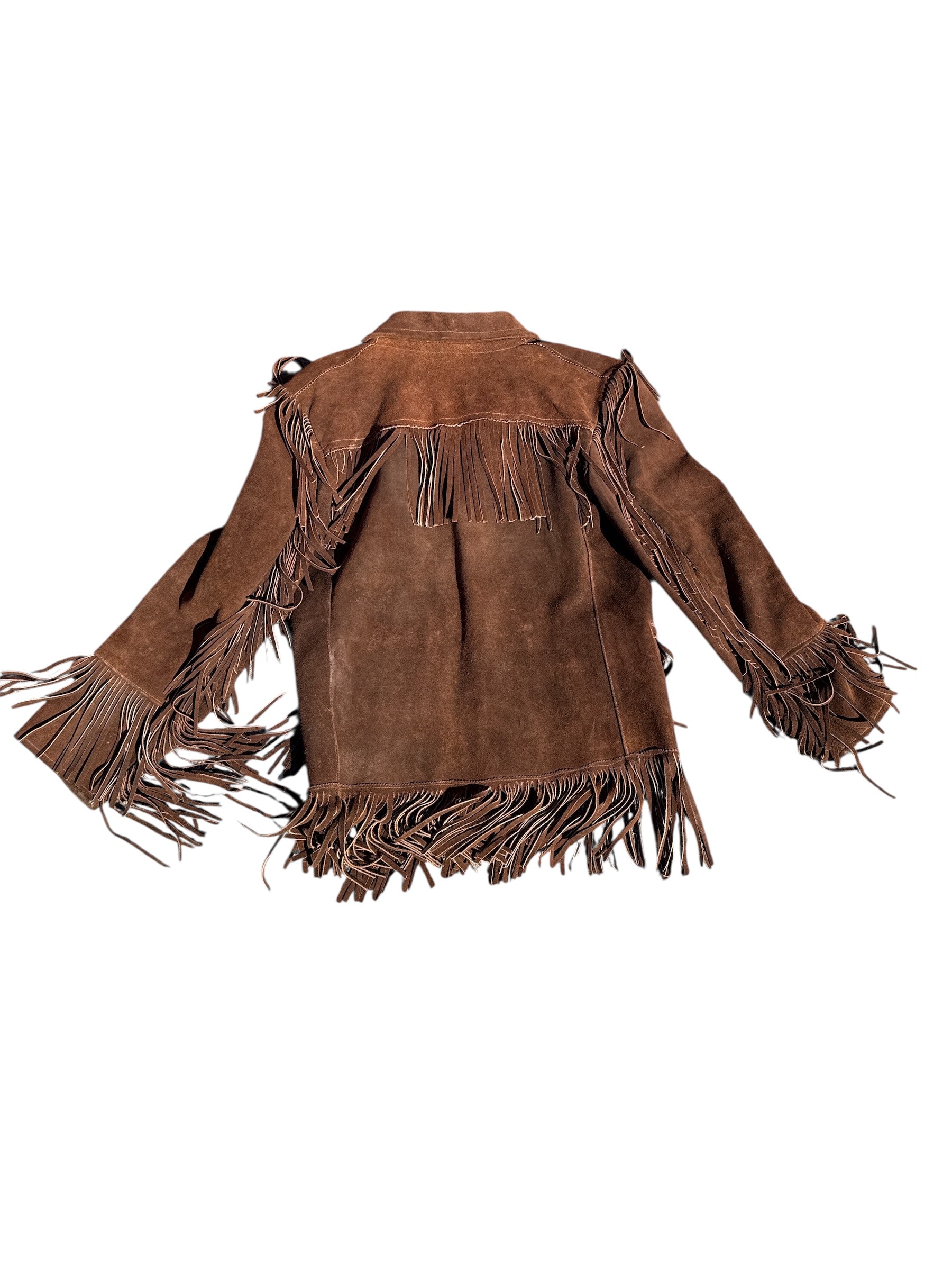 brown  fringe leather jacket