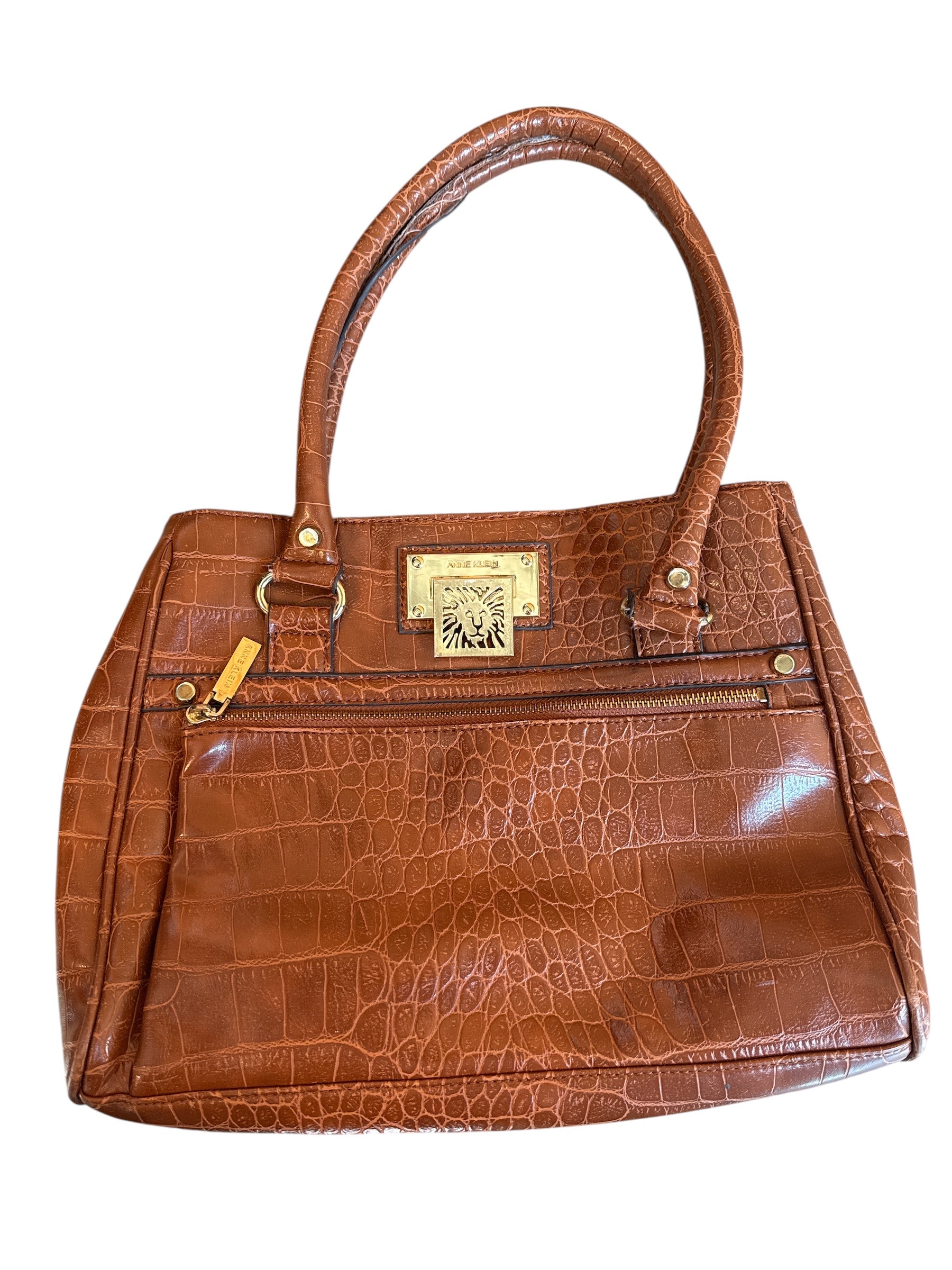 brown anne klein croc bag