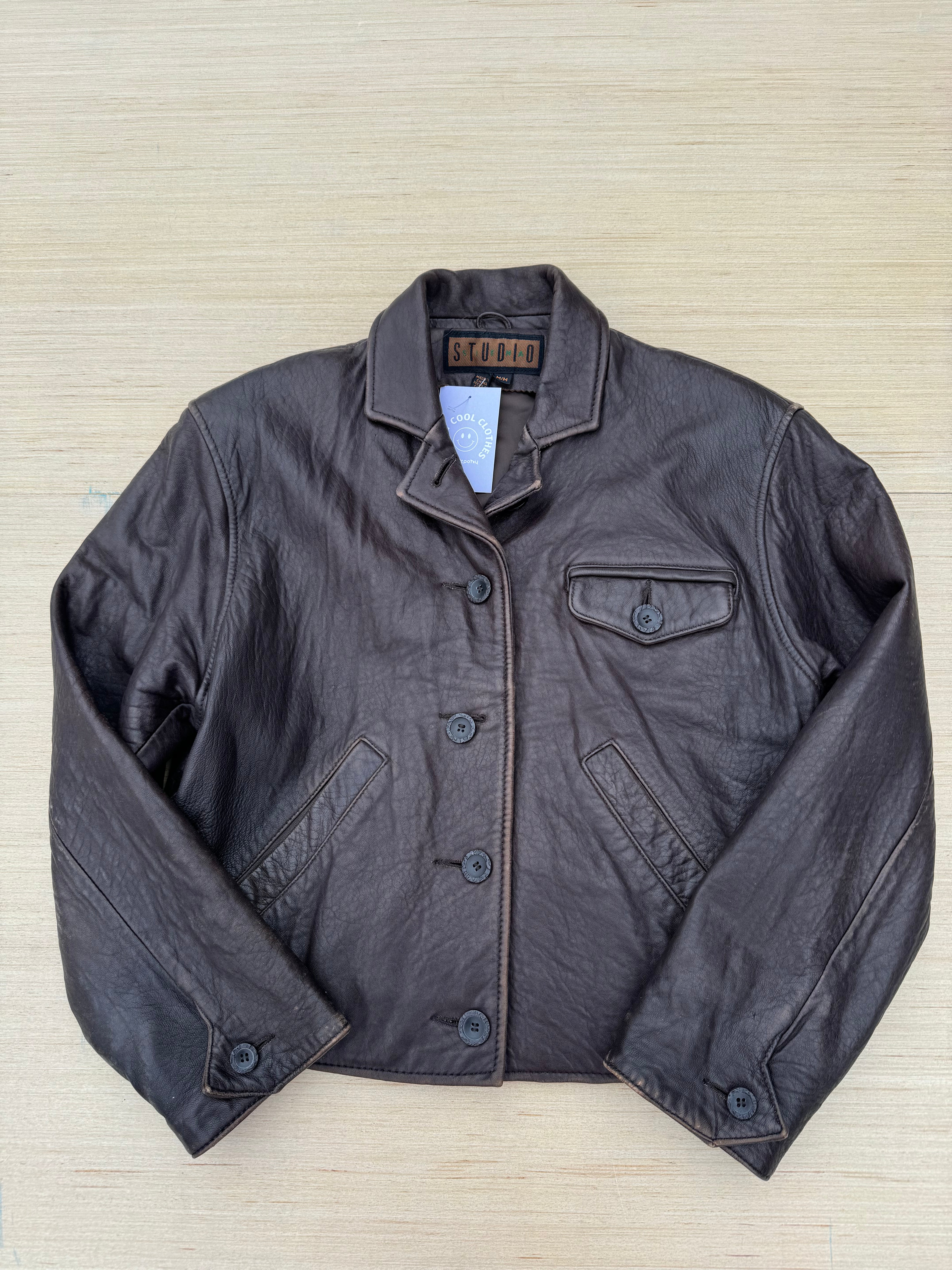 Brown Studio siena Leather jacket, M