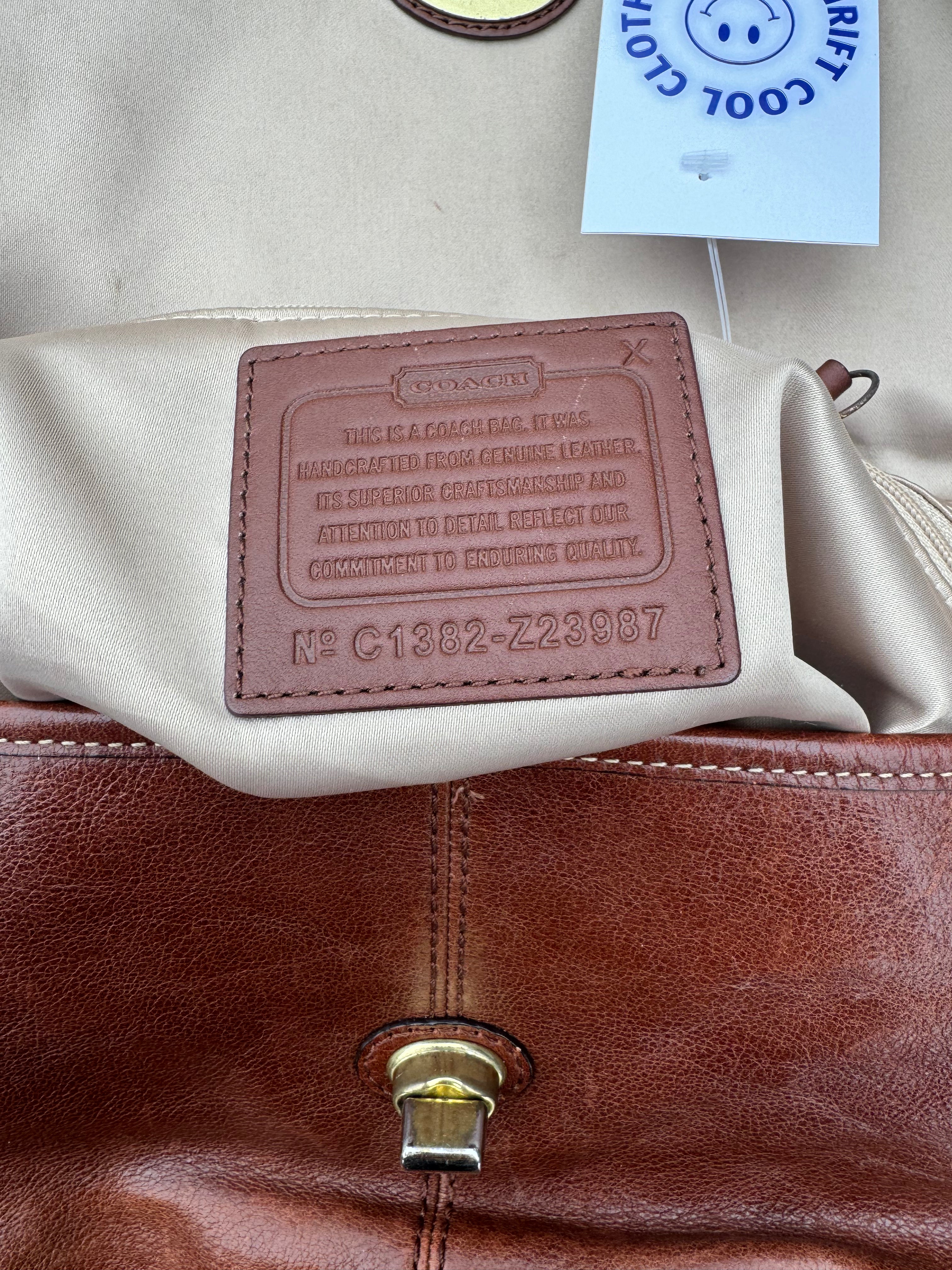 brown coach leather bag