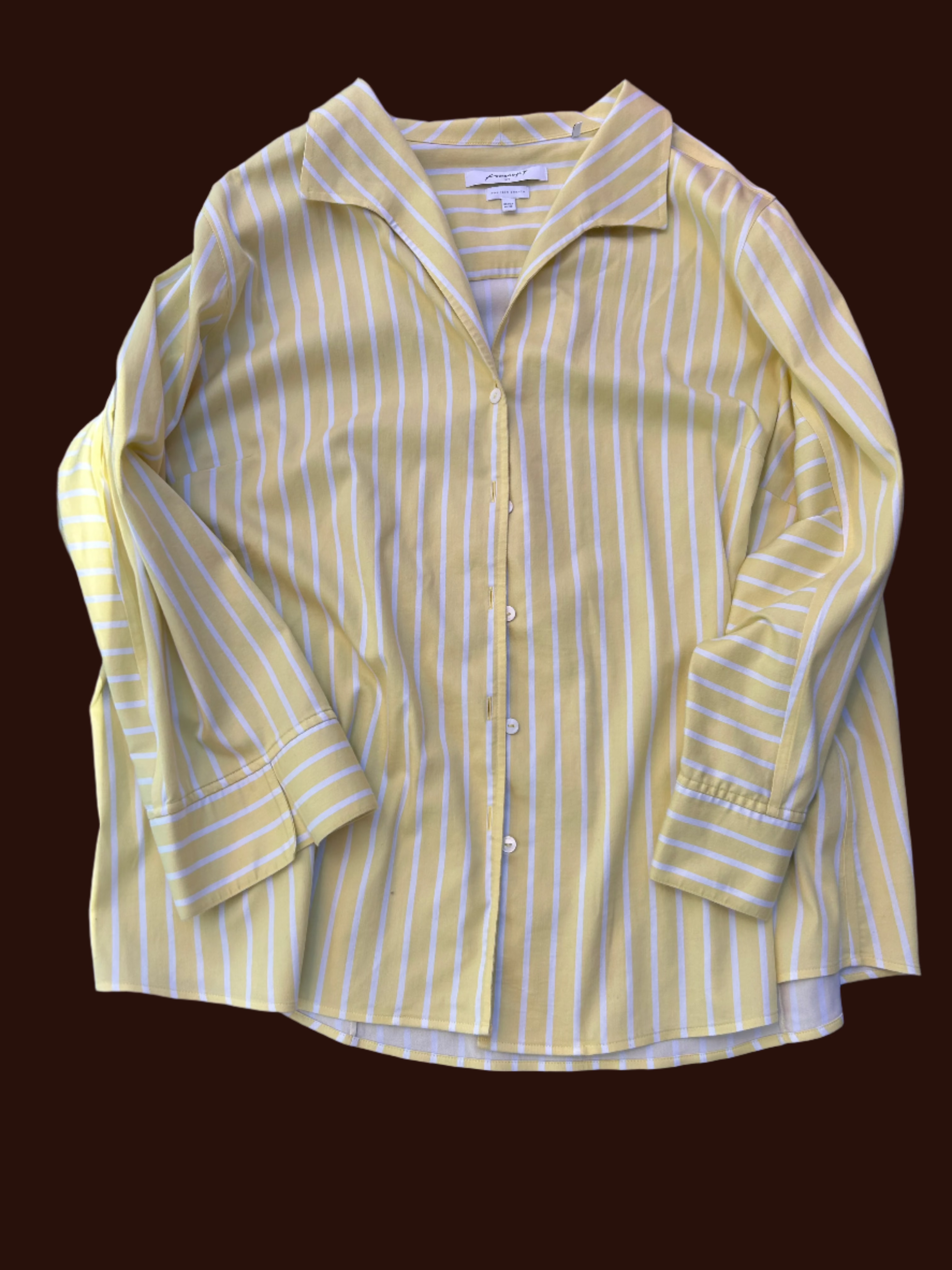 yellow foxcroft striped button down, 20