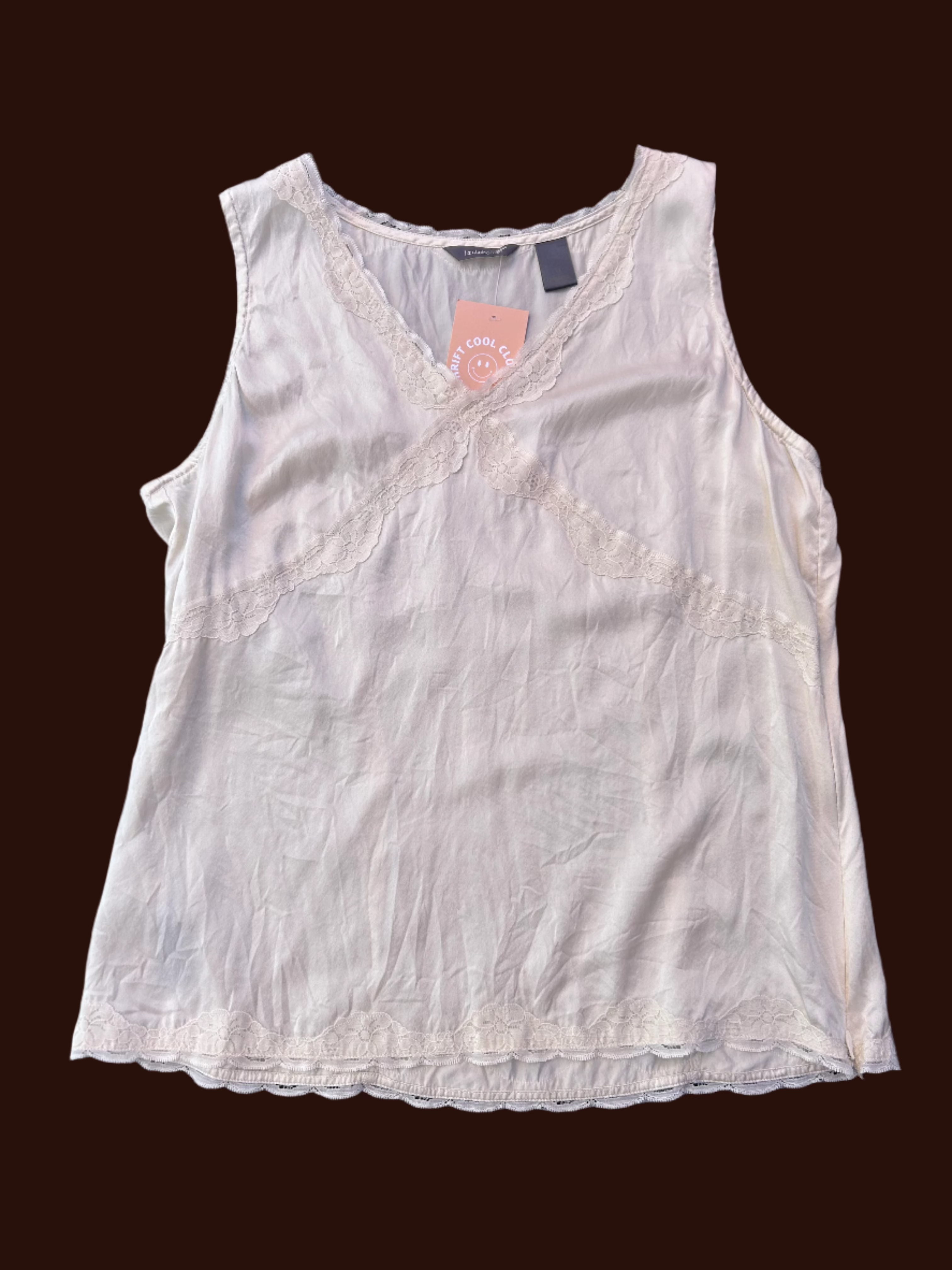 off white liz claiborne silky tank, 14