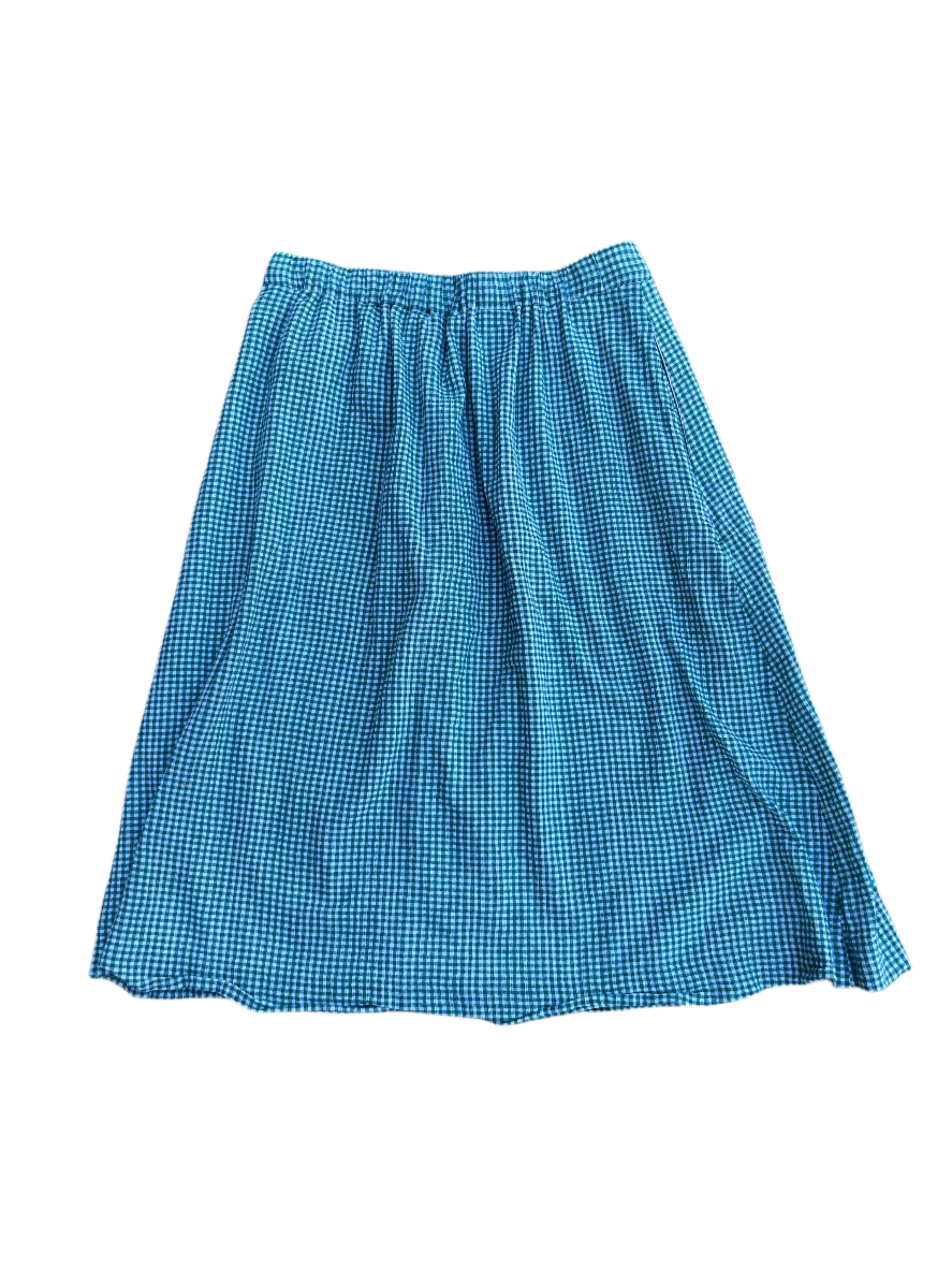 Green J crew Gingham skirt, 2