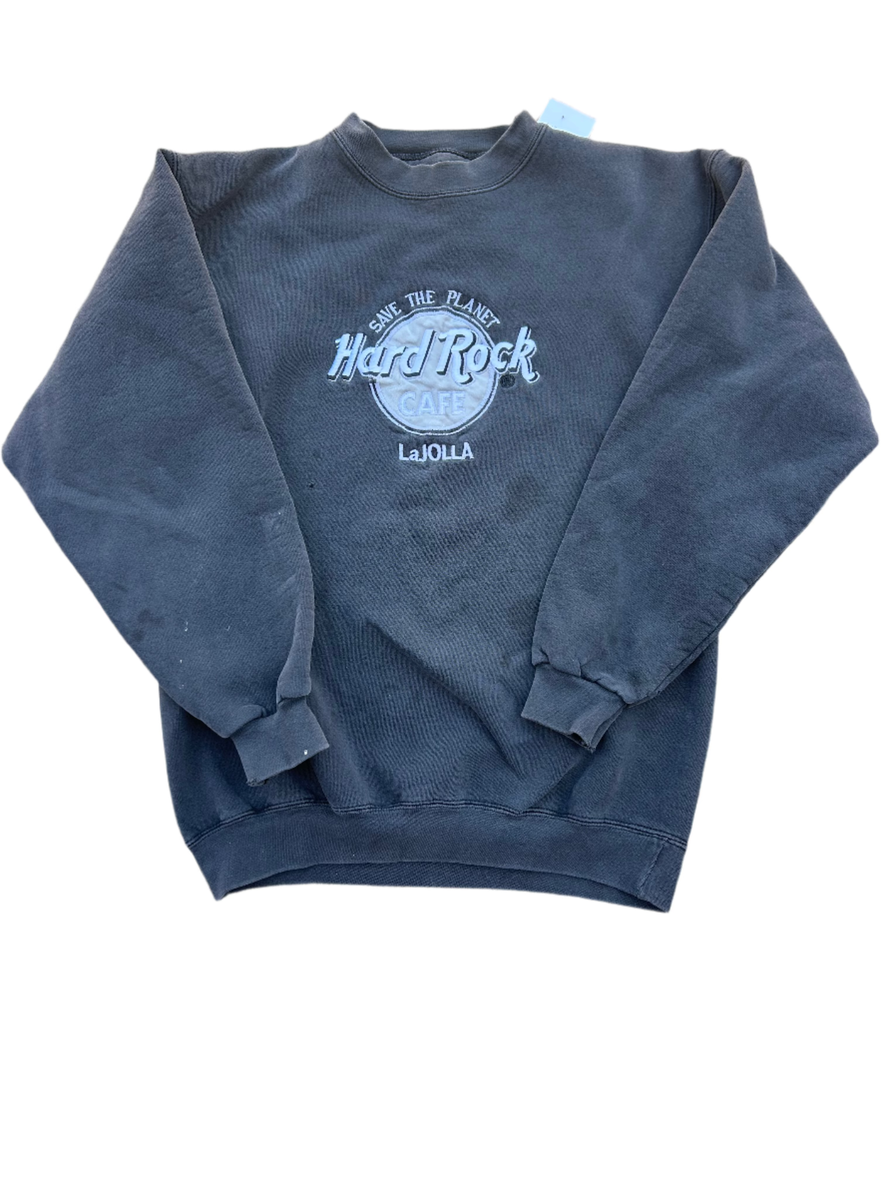 Black  Embroidered hard rock La Jolla crew, L
