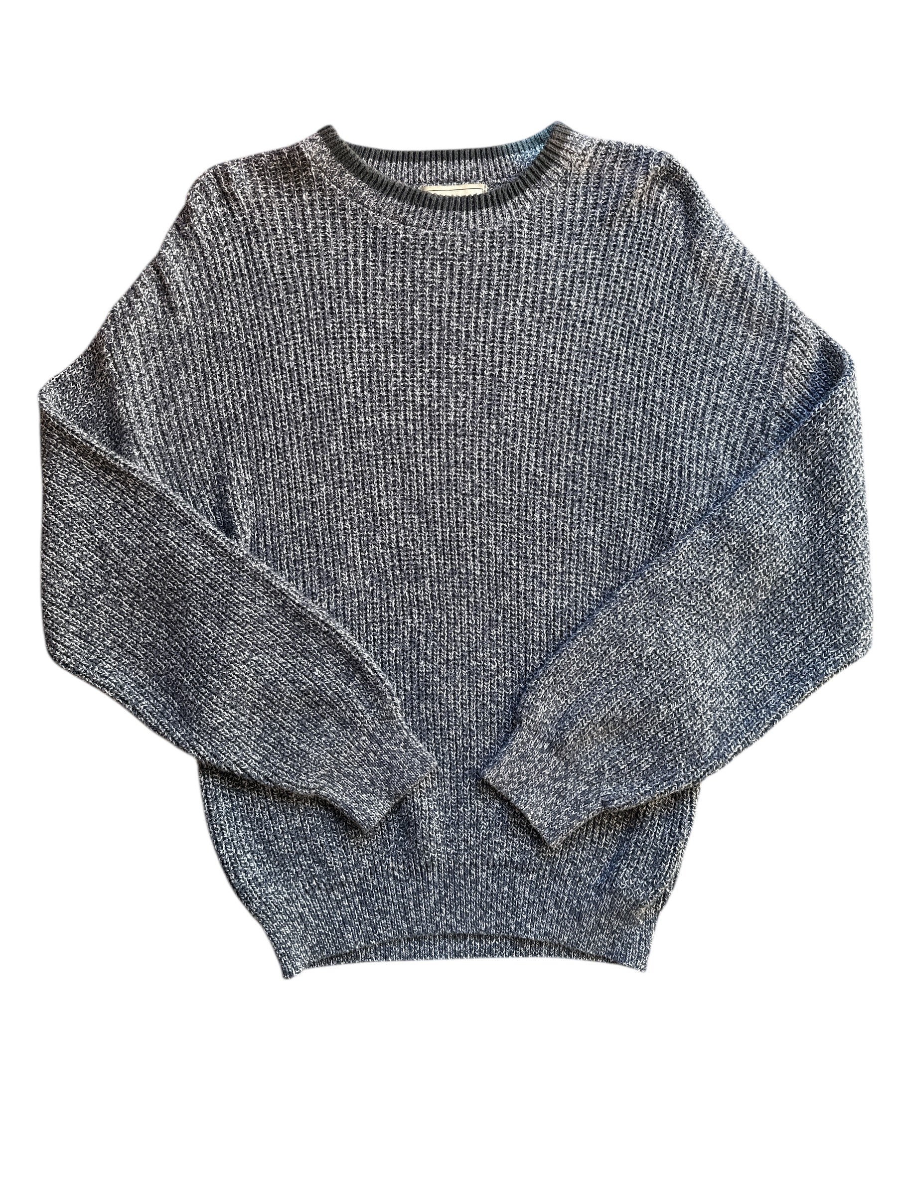 blue whtie liberty cotton peppered sweater, L