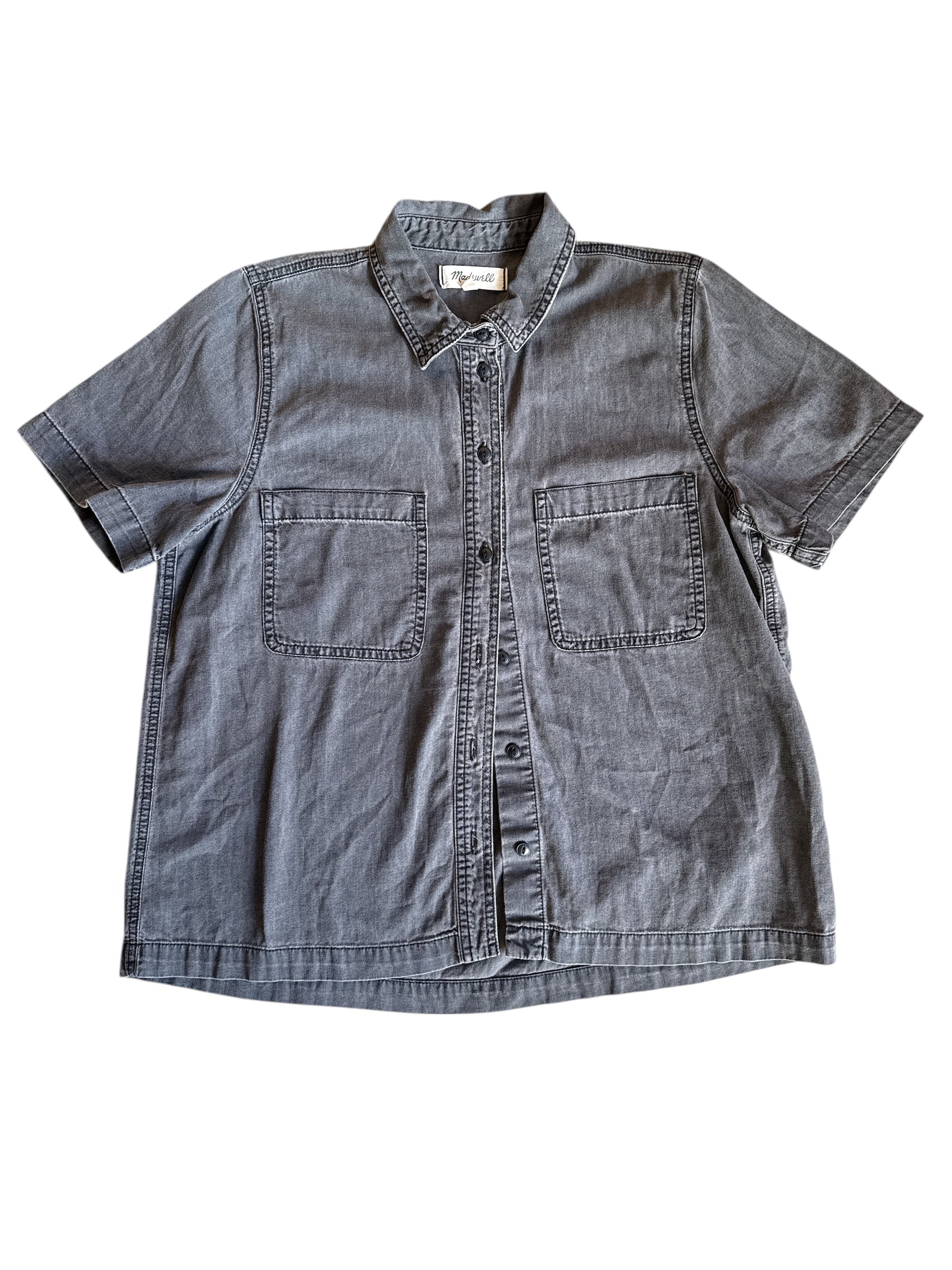 black madewell denim button down, m
