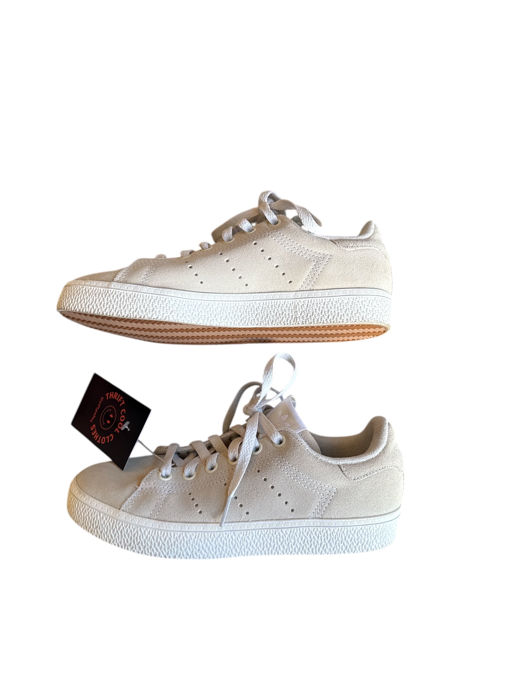 beige adidas sneakers, 6 women’s