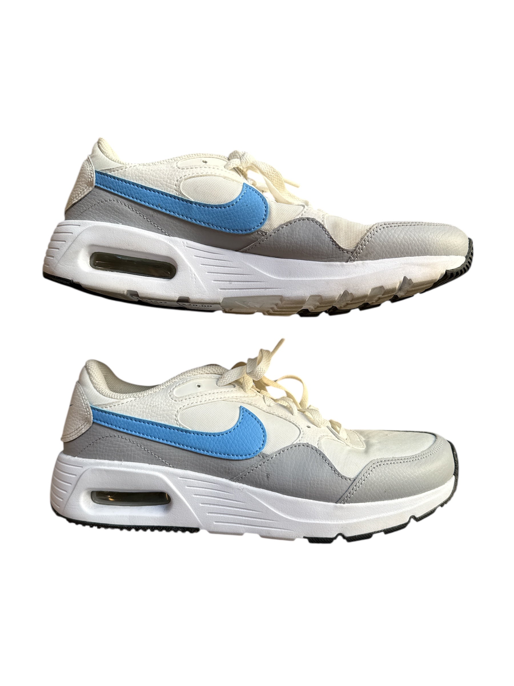 blue white nike tennis sneakers, 10 women’s