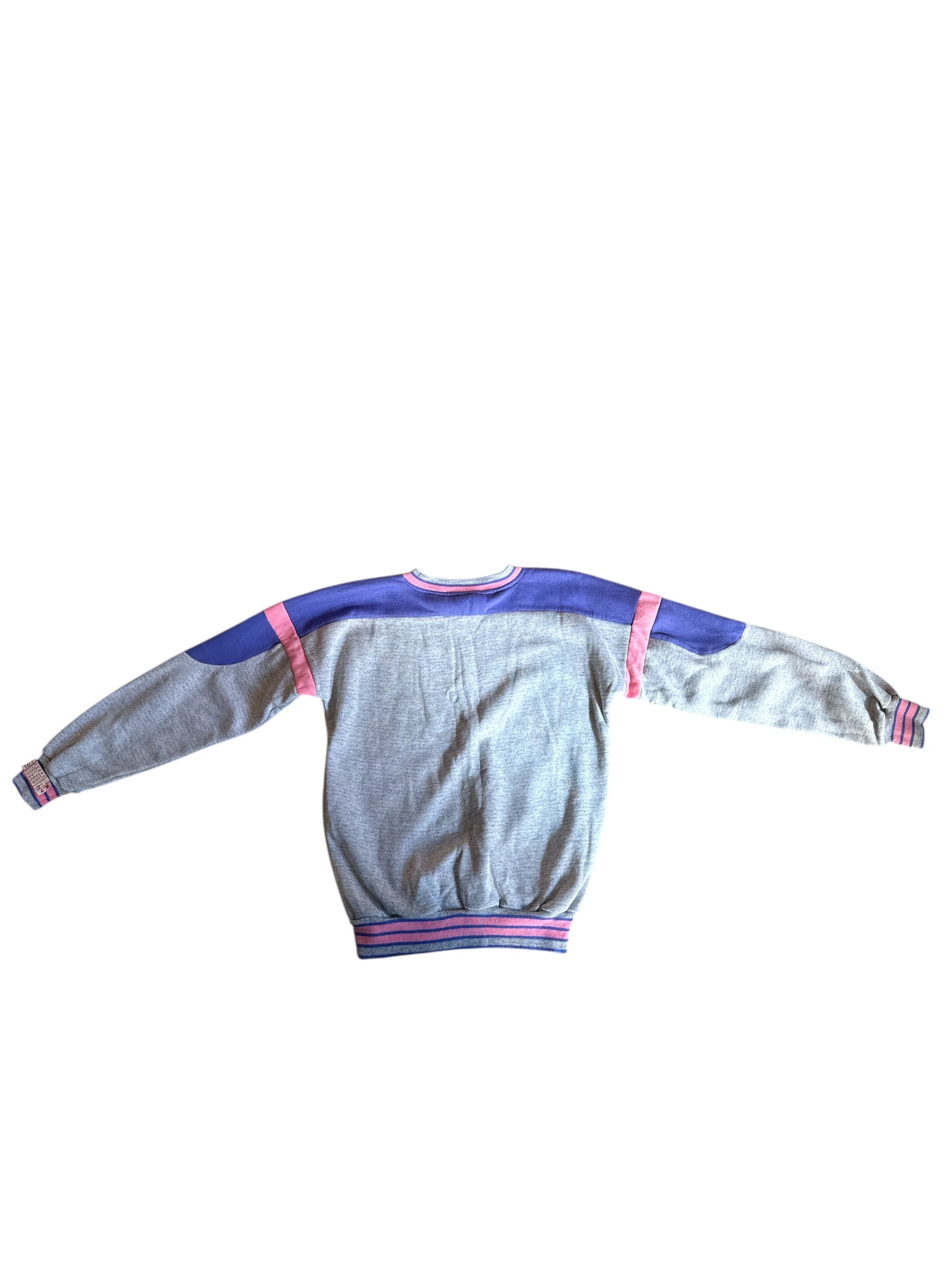 gray pink purple macgregor DEADSTOCK crew, L