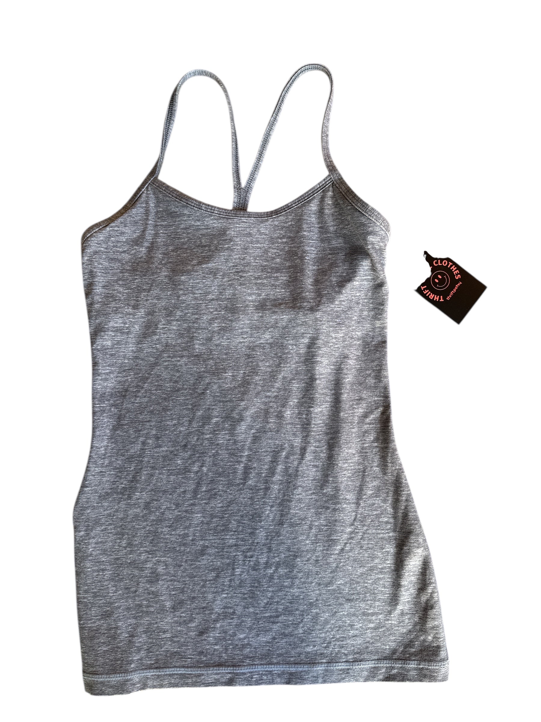 gray lululemon heathered racer back tank, 2