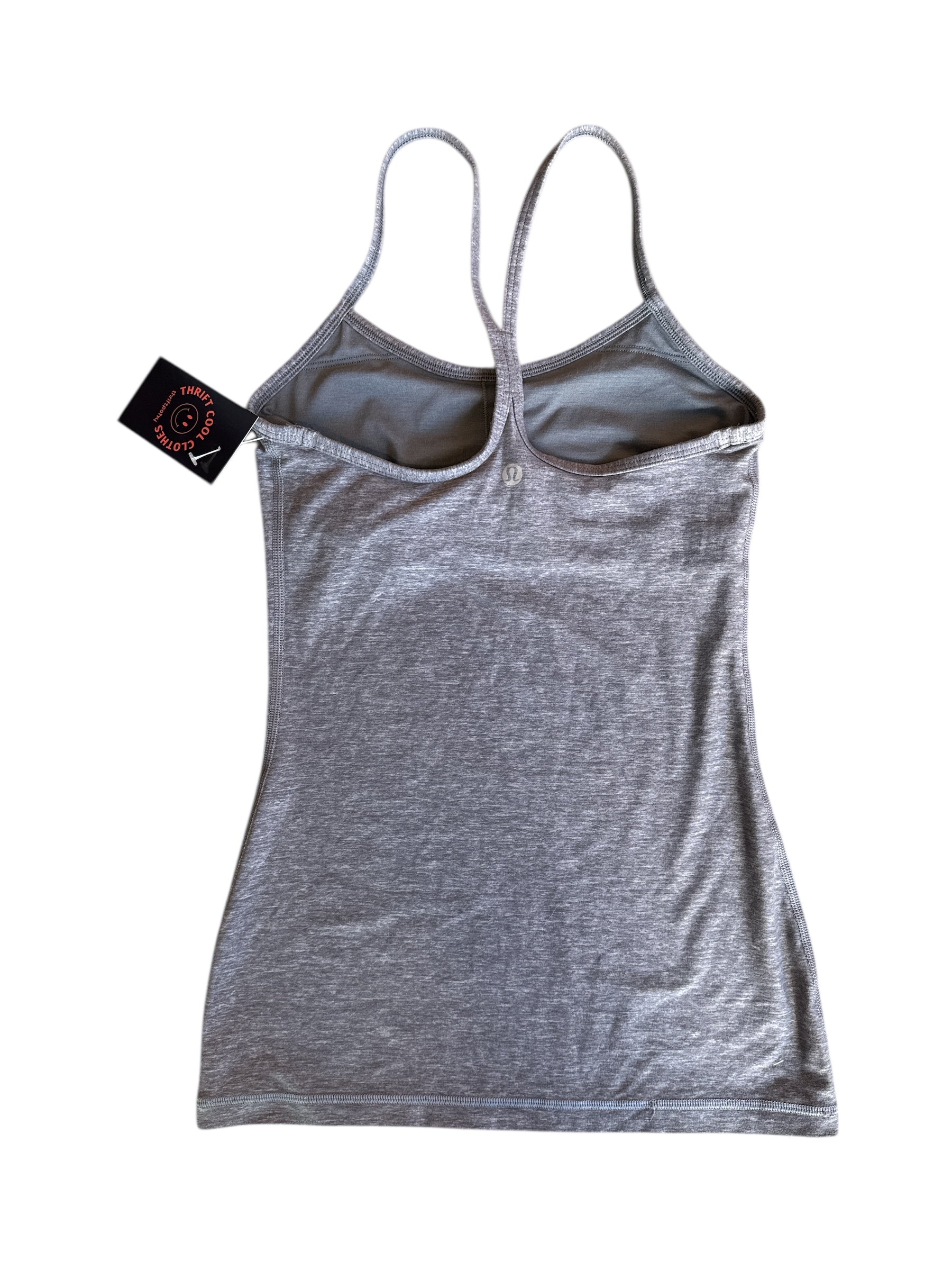 gray lululemon heathered racer back tank, 2