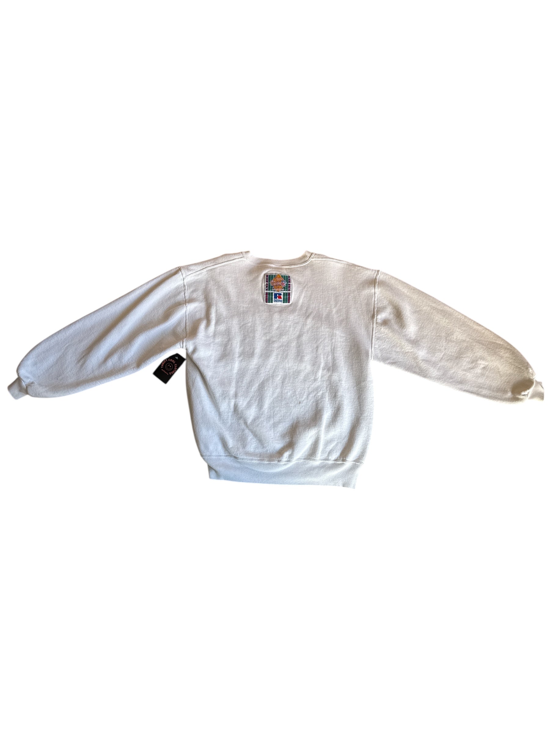 white russell athletics miami dolphins crew, L