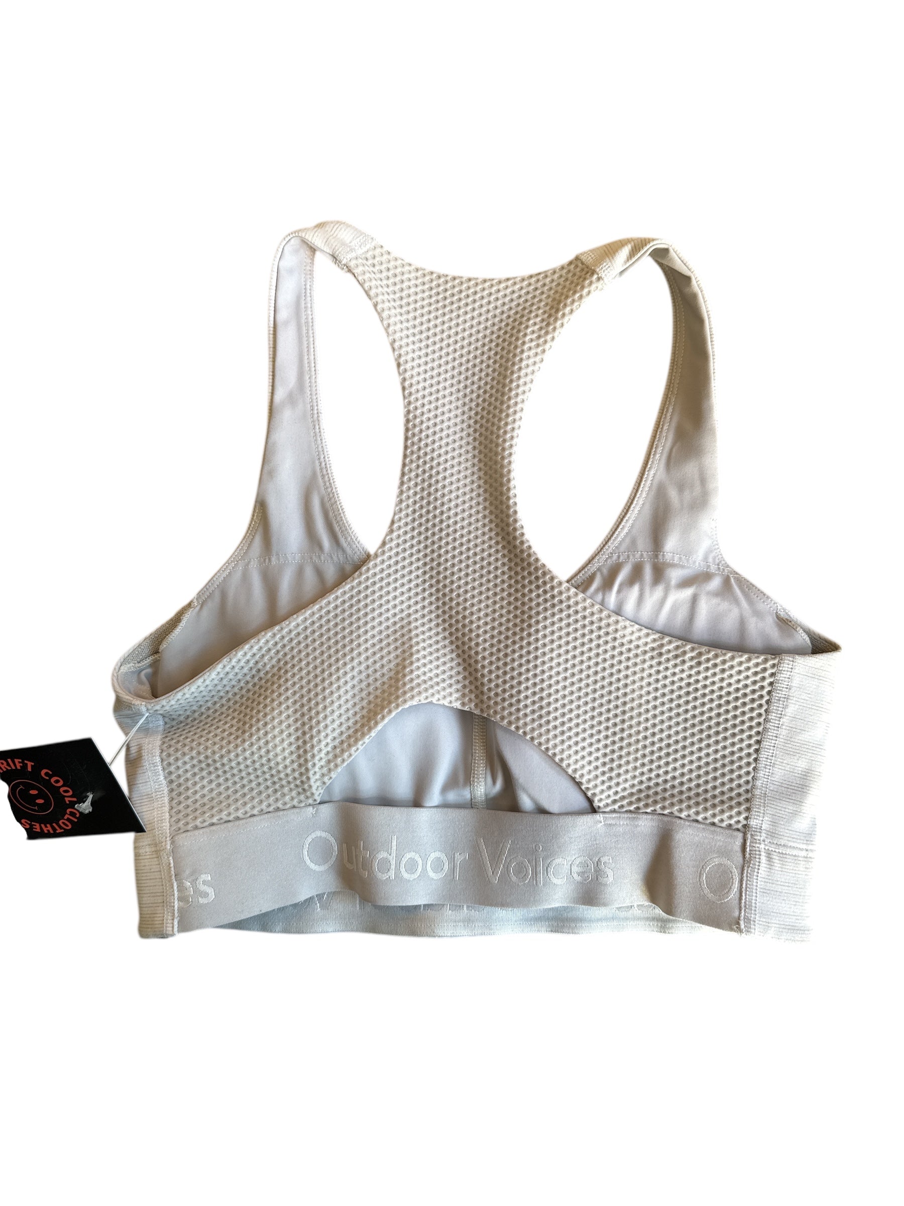 white Outdoor voices racerback sports bra, xs