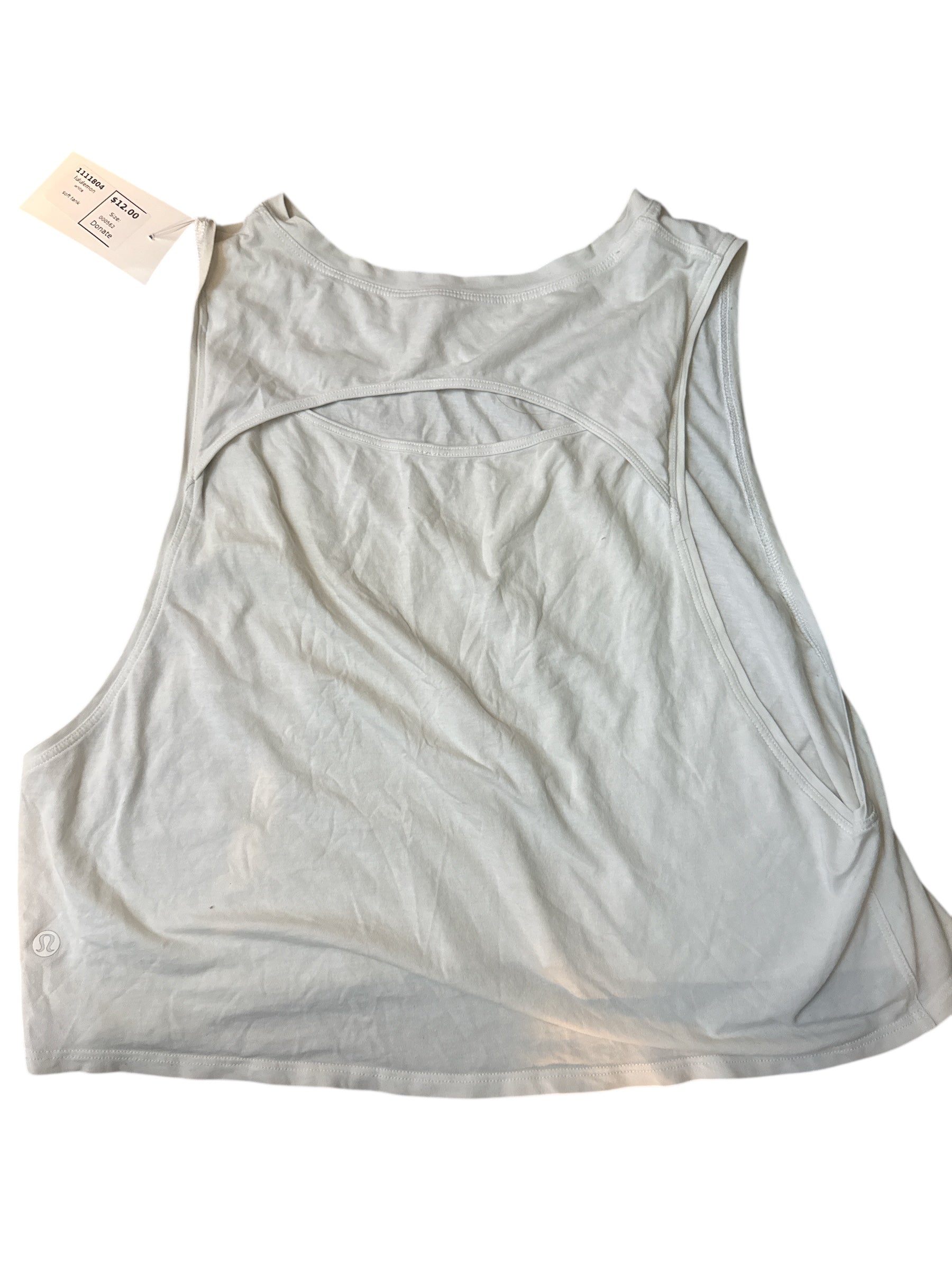 white lululemon soft tank, S
