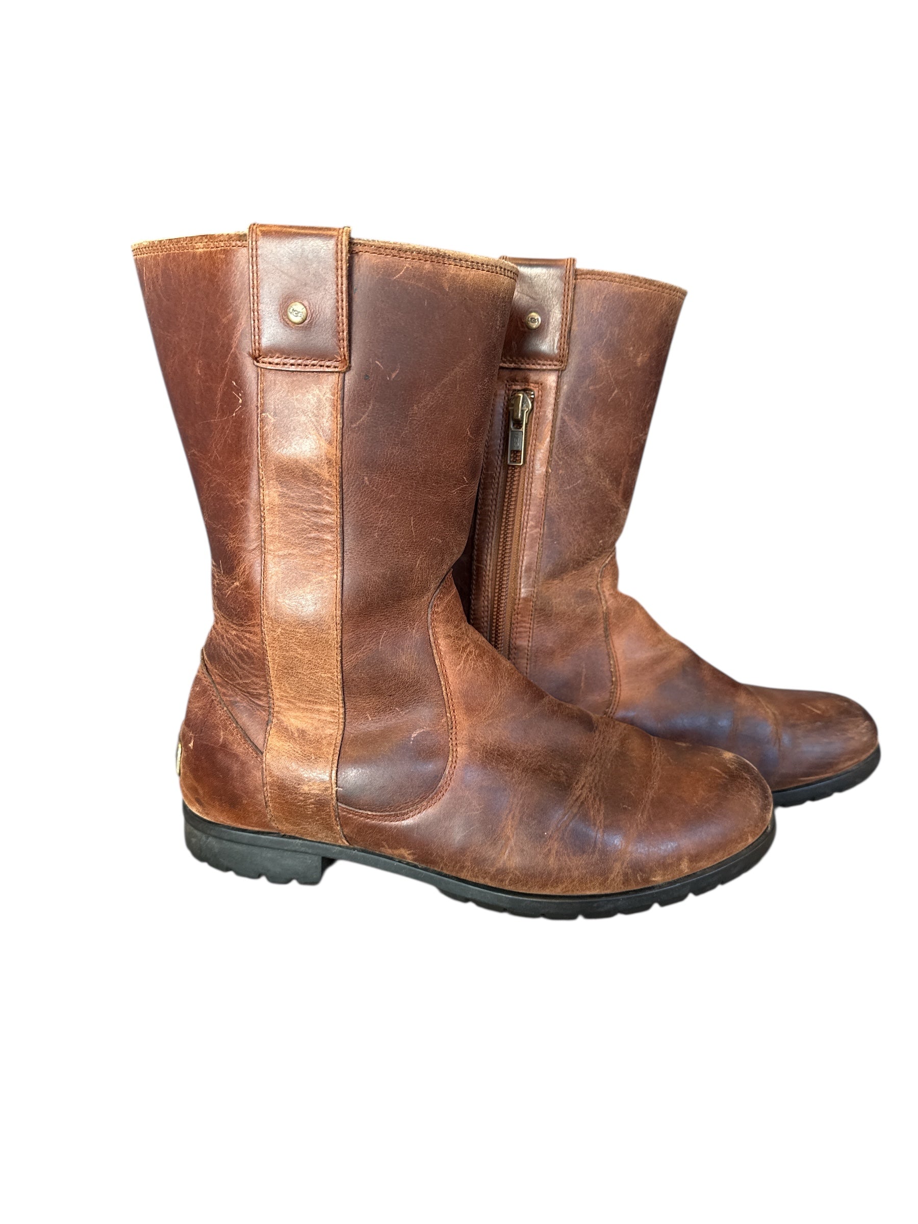 brown ugg sherpa boots, 7.5