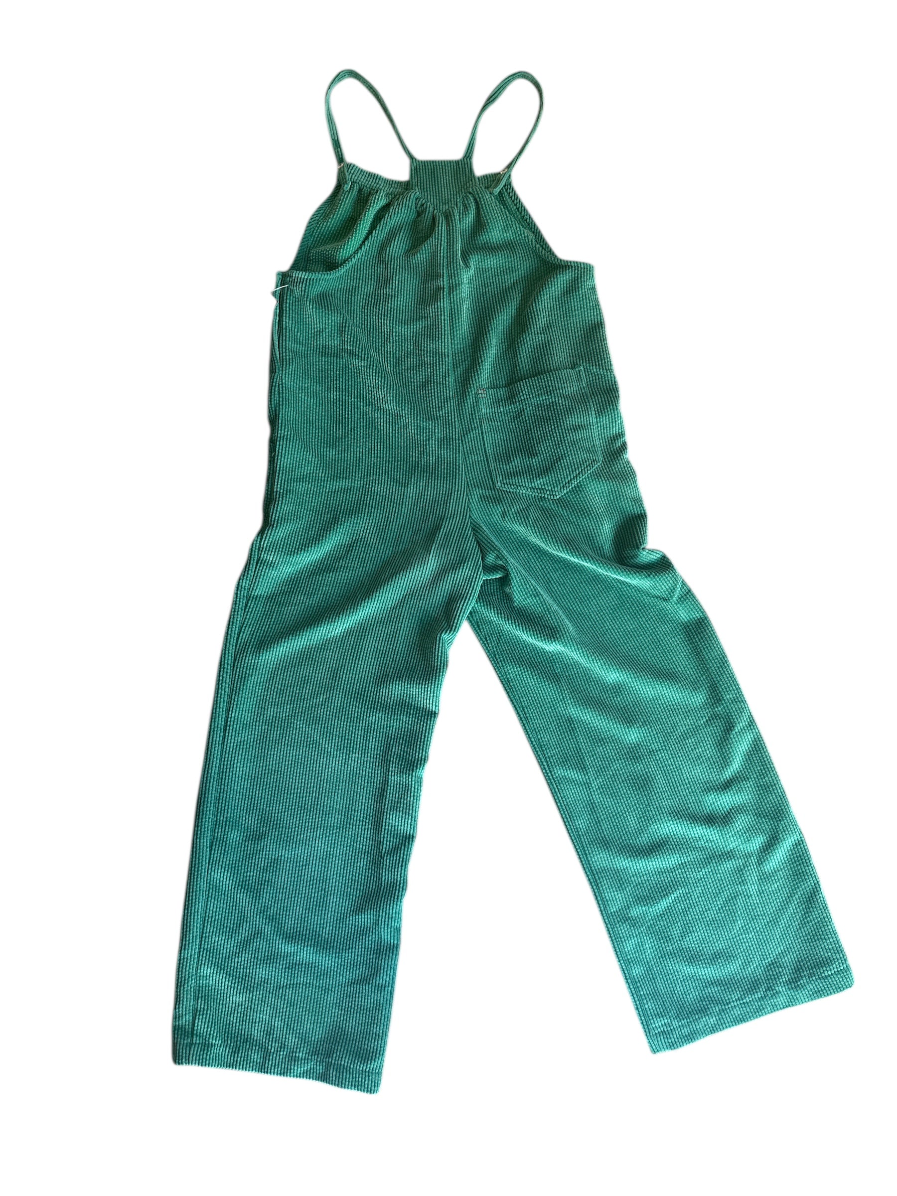 green bdg cord overalls, s