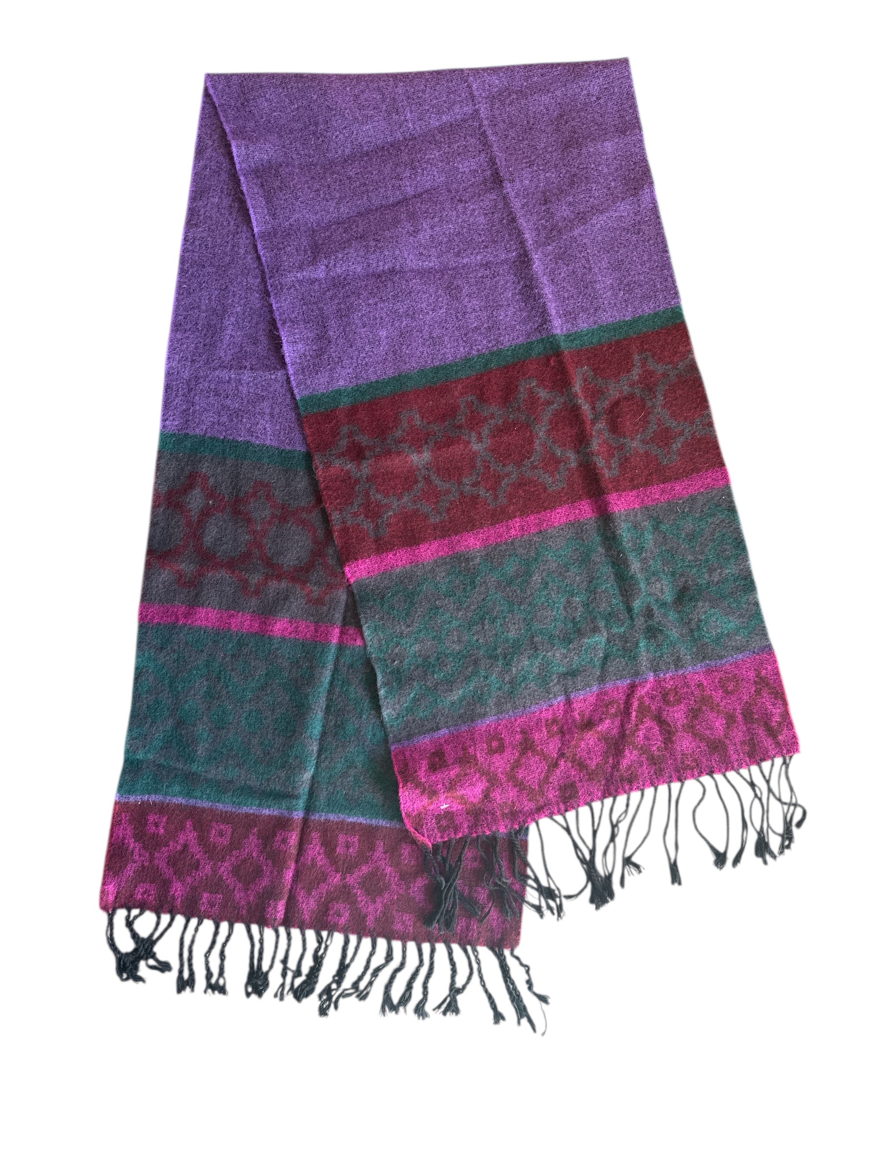 green red purple new york studio vtg made in italy scarf