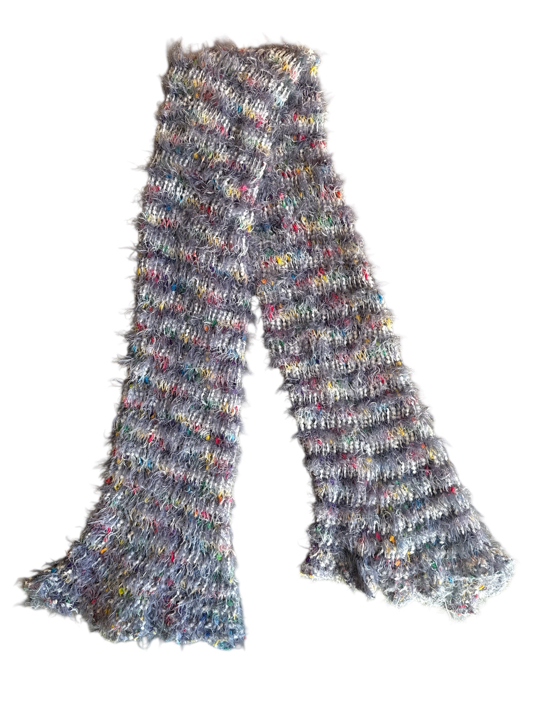 purple  fuzzy scarf