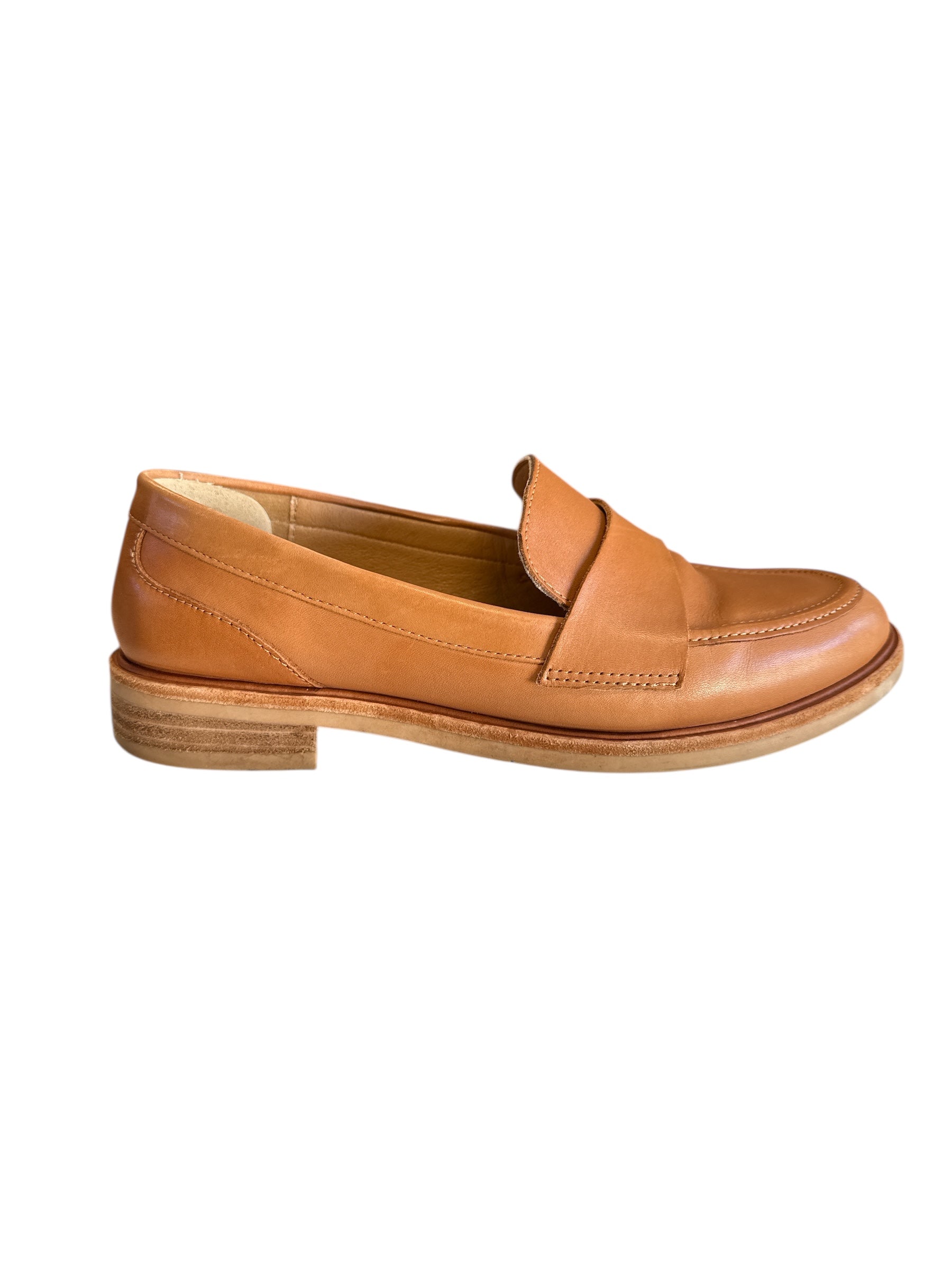 tan crown vintage loafers, 8
