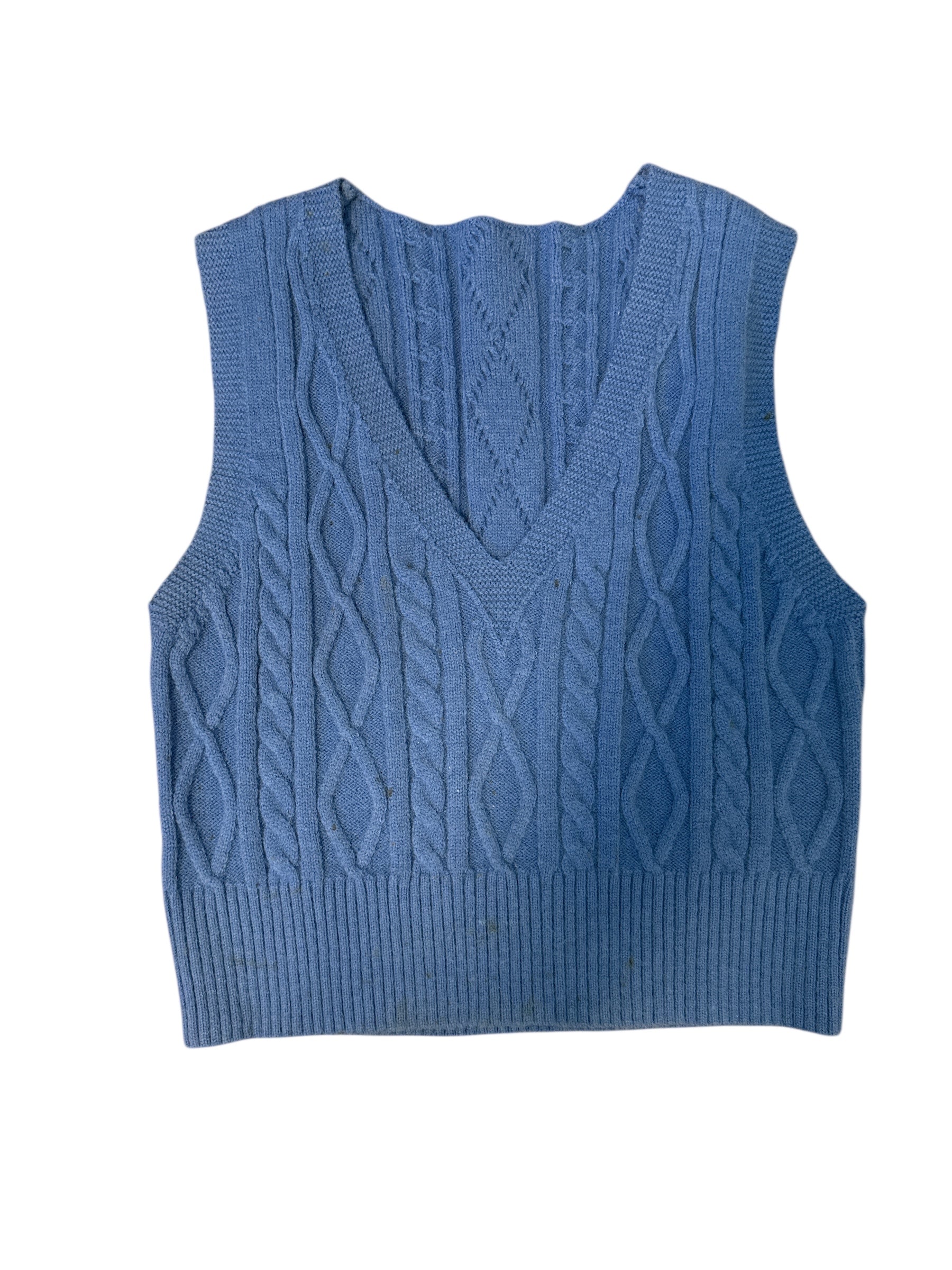 Blue  Cable knit vest, M
