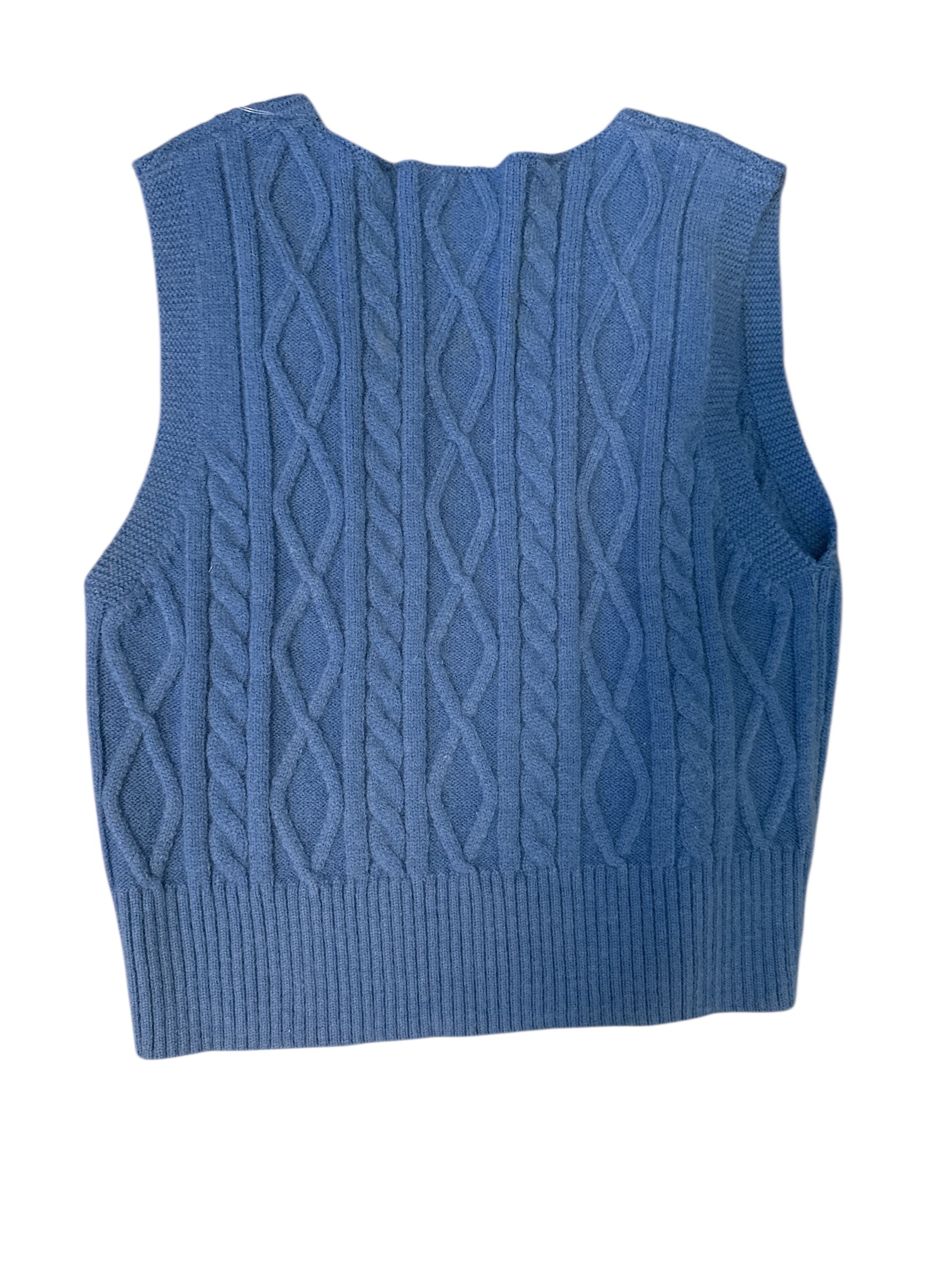 Blue  Cable knit vest, M