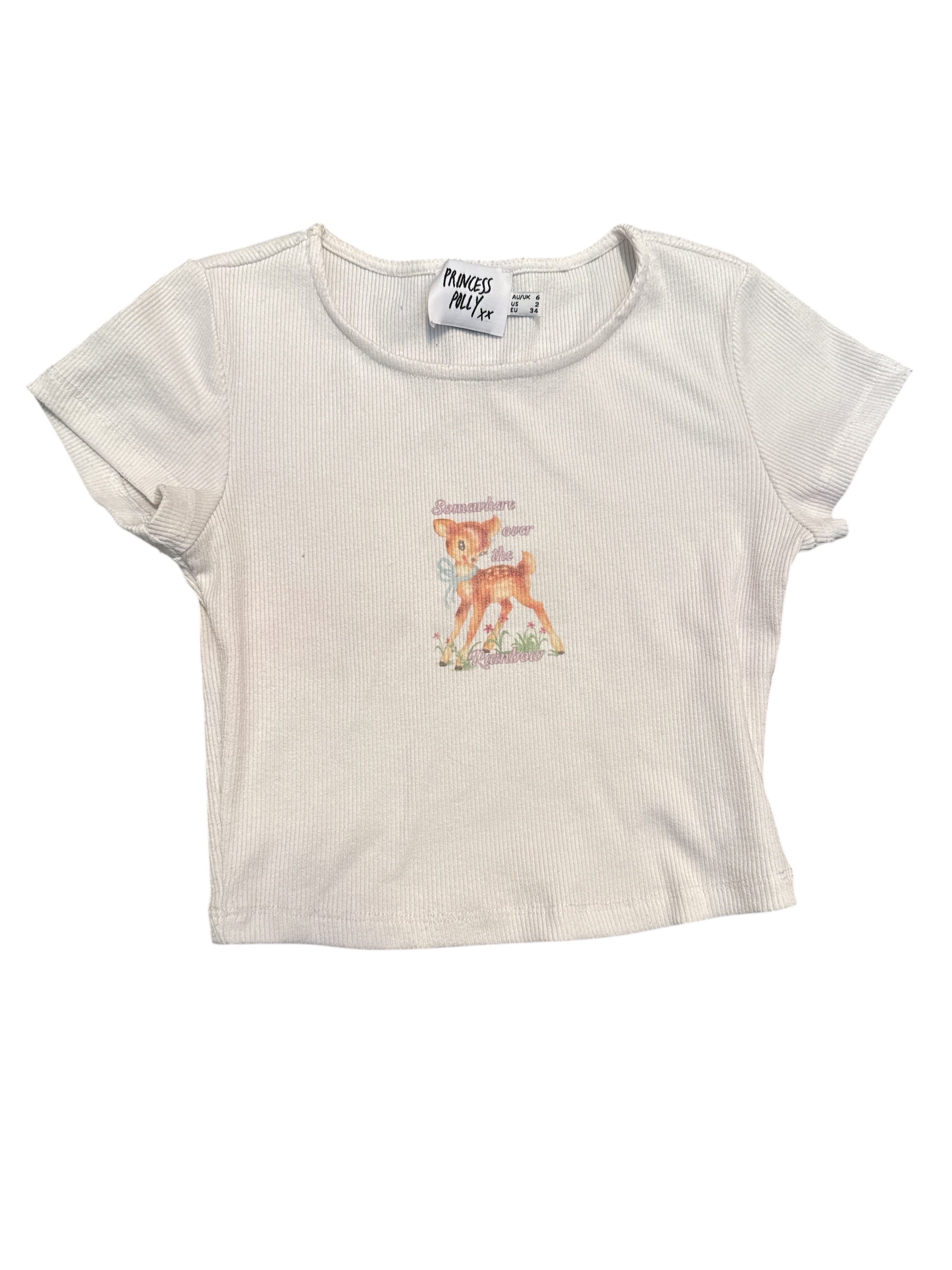 white princess polly deer baby tee, 2