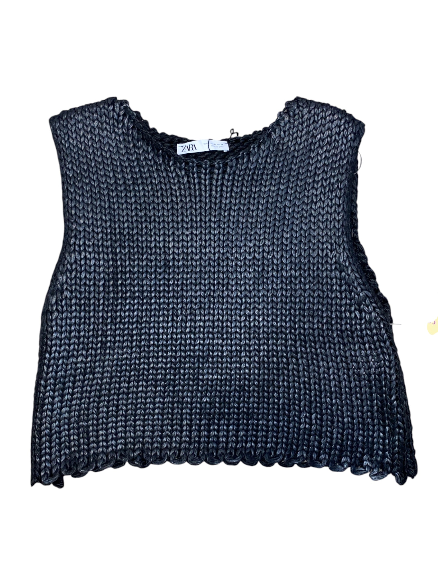 Black Zara Knit sweater tank, M
