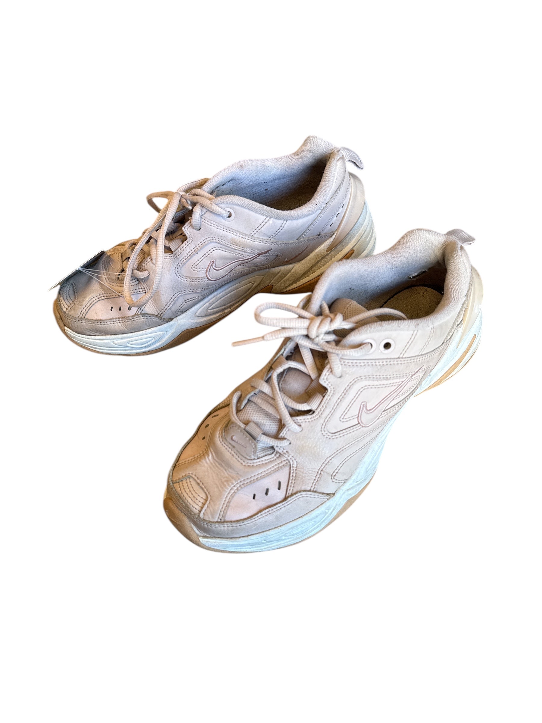 pink nike platform sneakers, 8.5