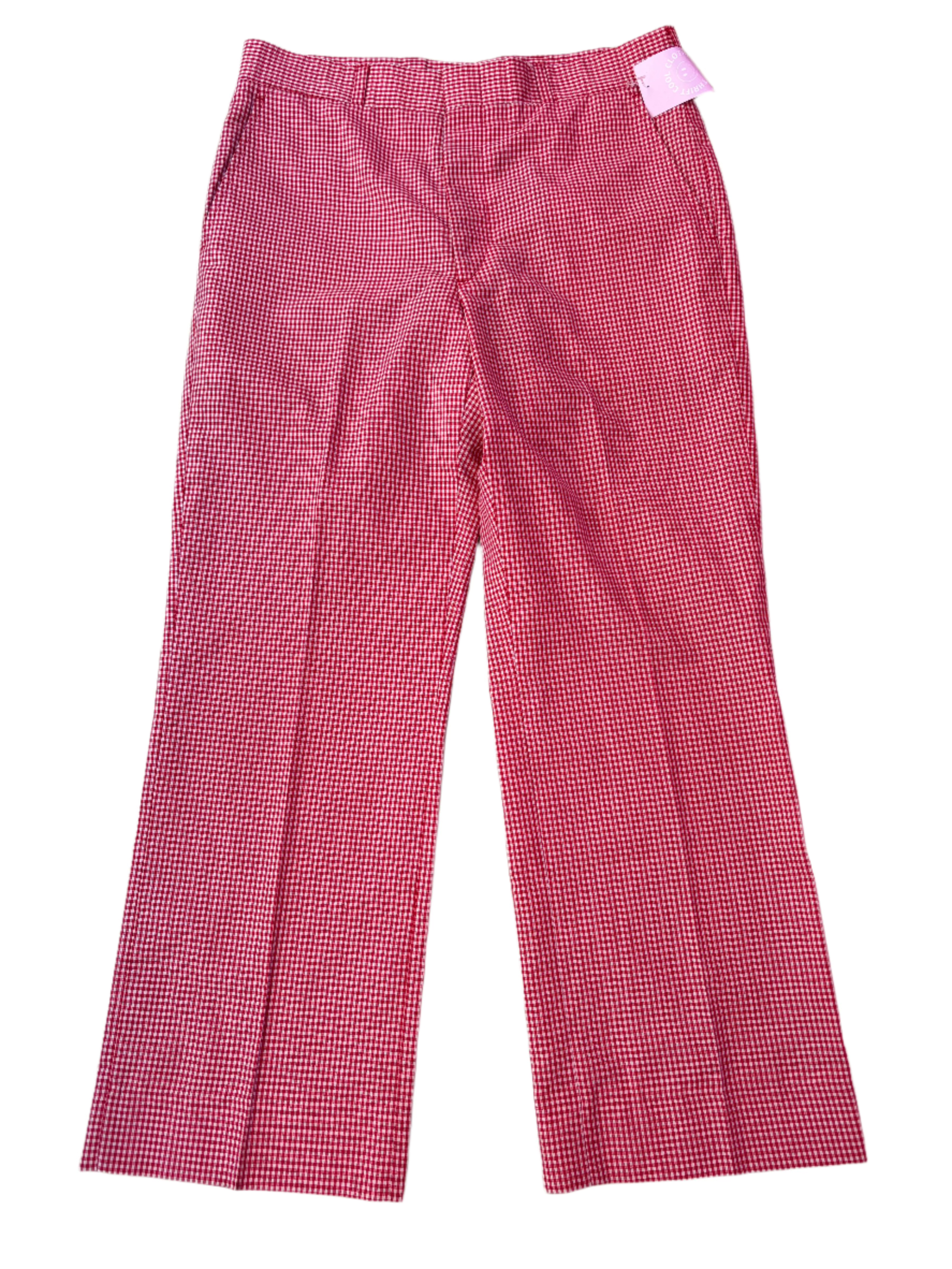 red white ll bean gingham pants