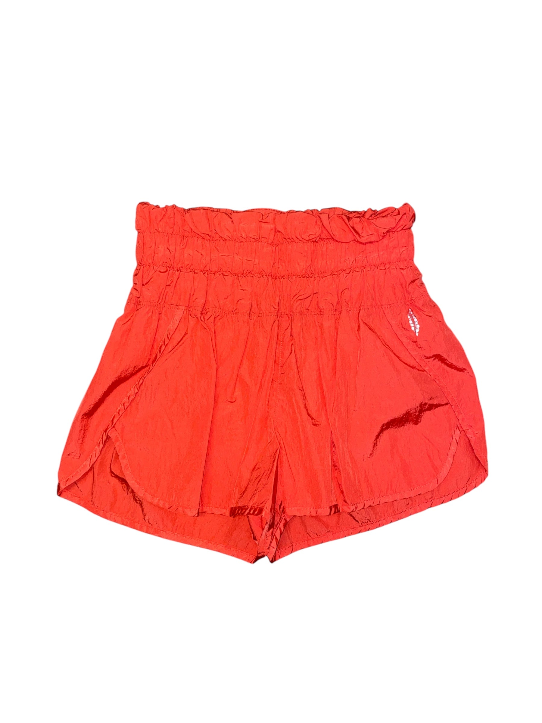 orange free people running shorts, s