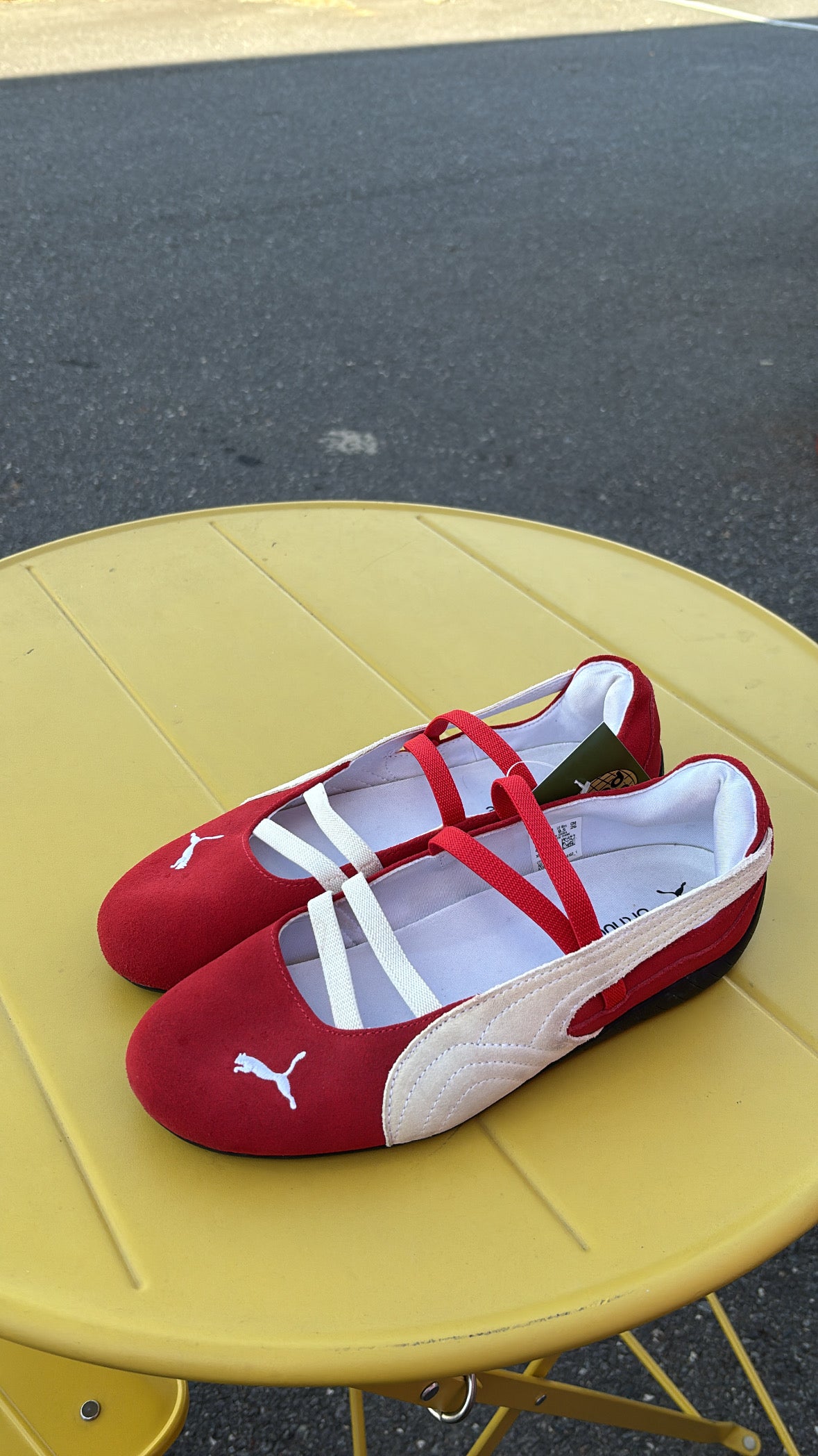 red puma ballet speedcats, 9.5