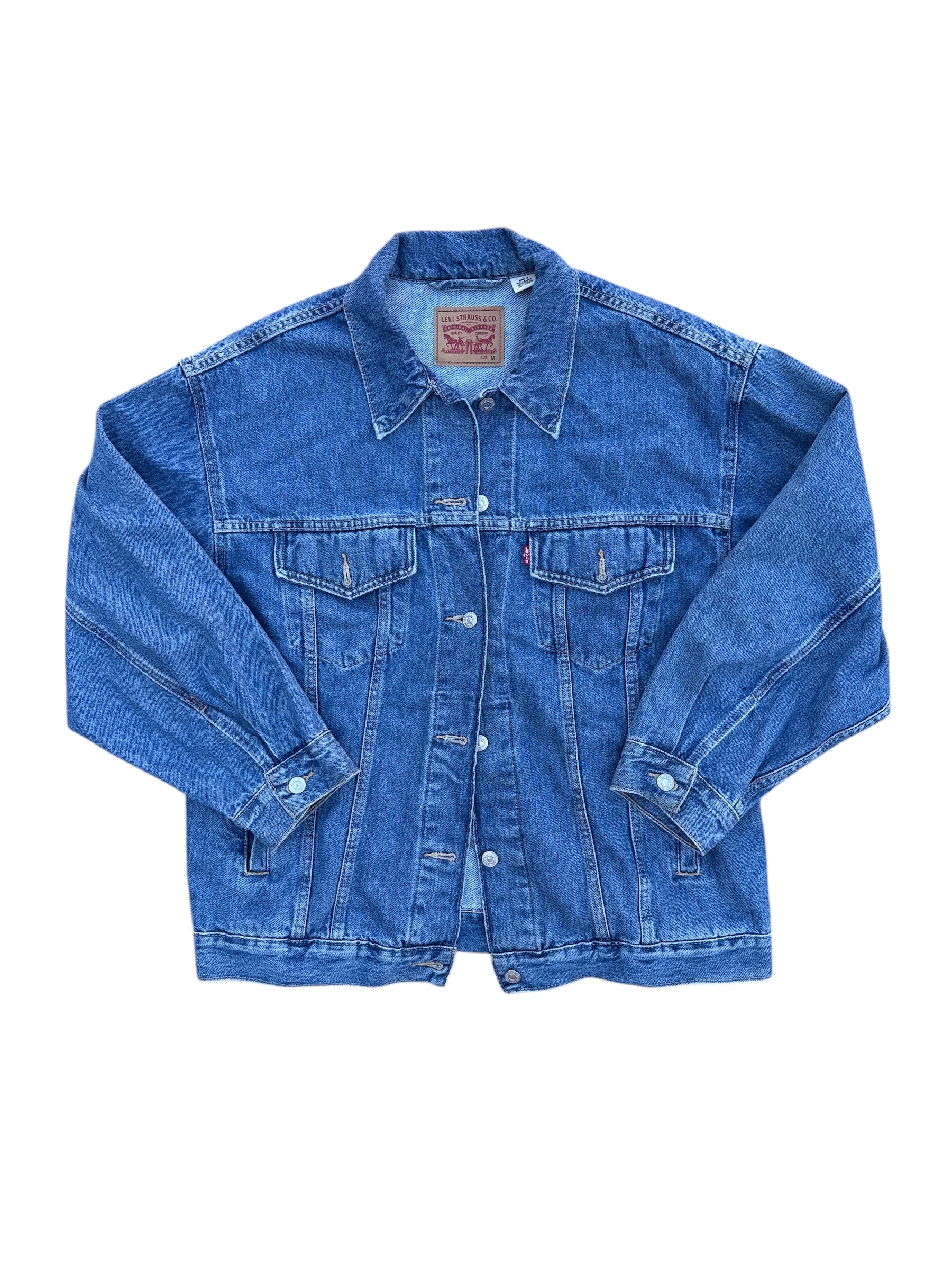 Med wash Levis Denim jacket, M
