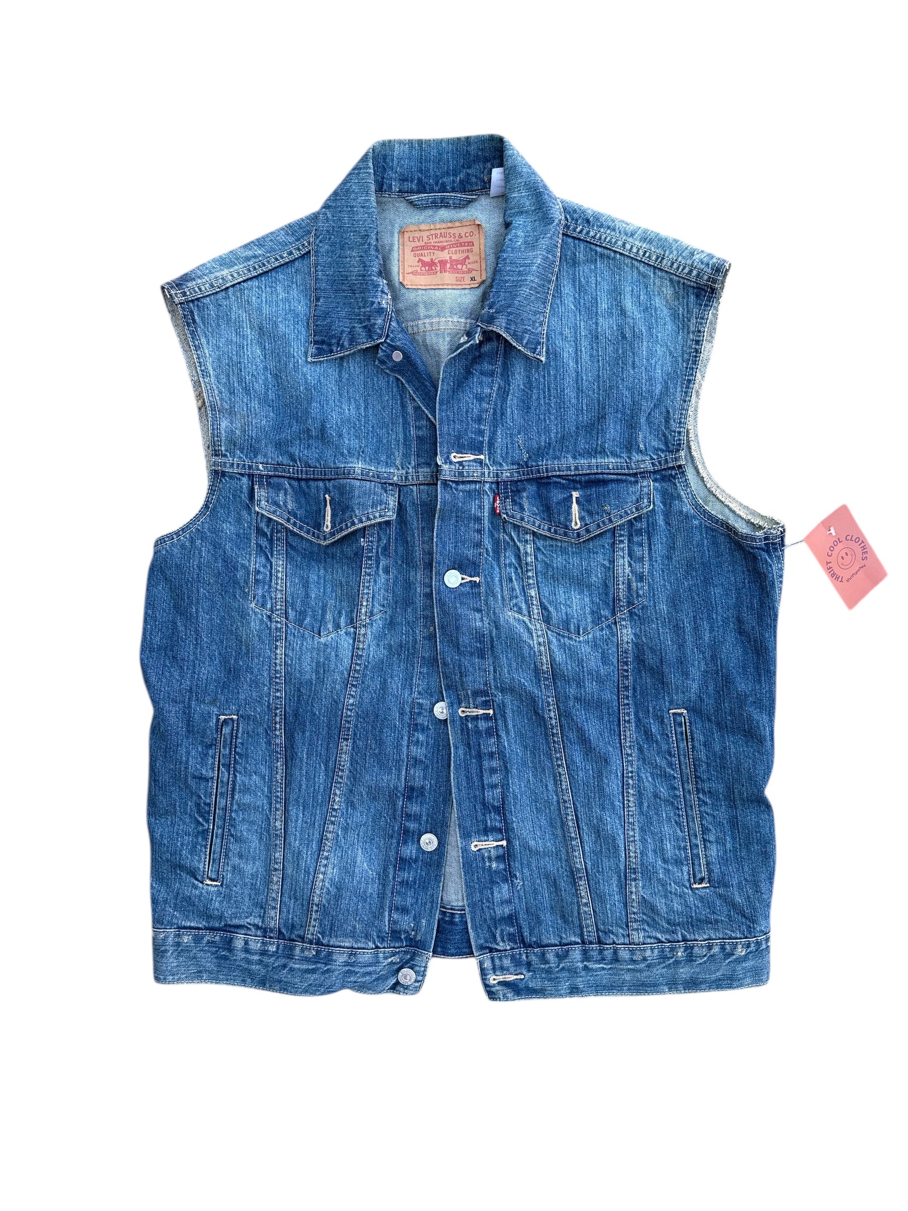 Blue Levi Denim vest, Xl