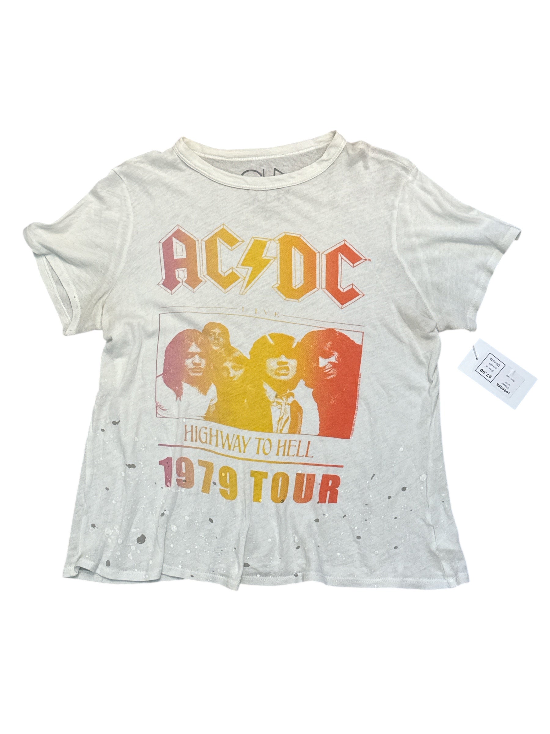 white chaser acdc tee, m