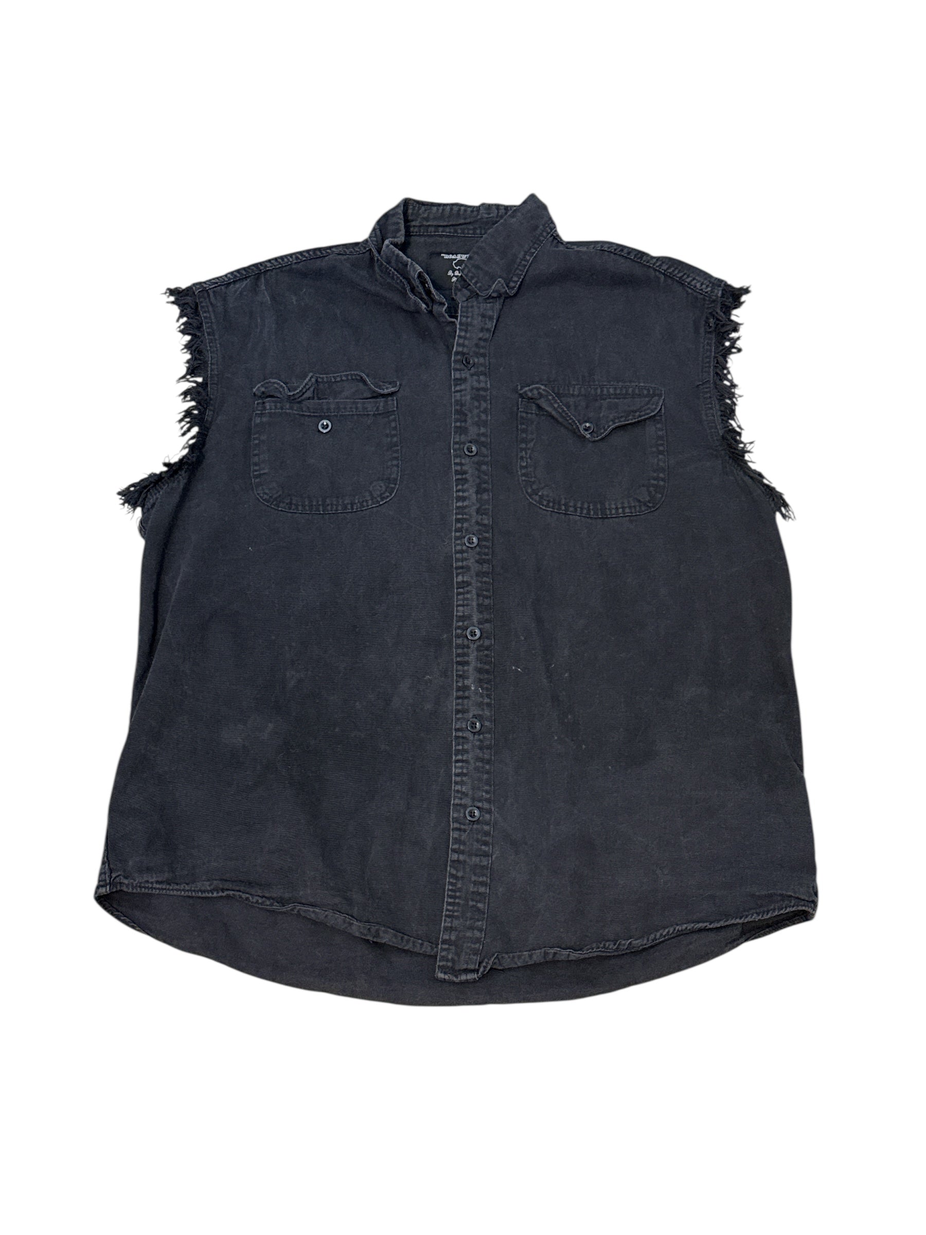 Black Roadwear Cut off denim vest, L
