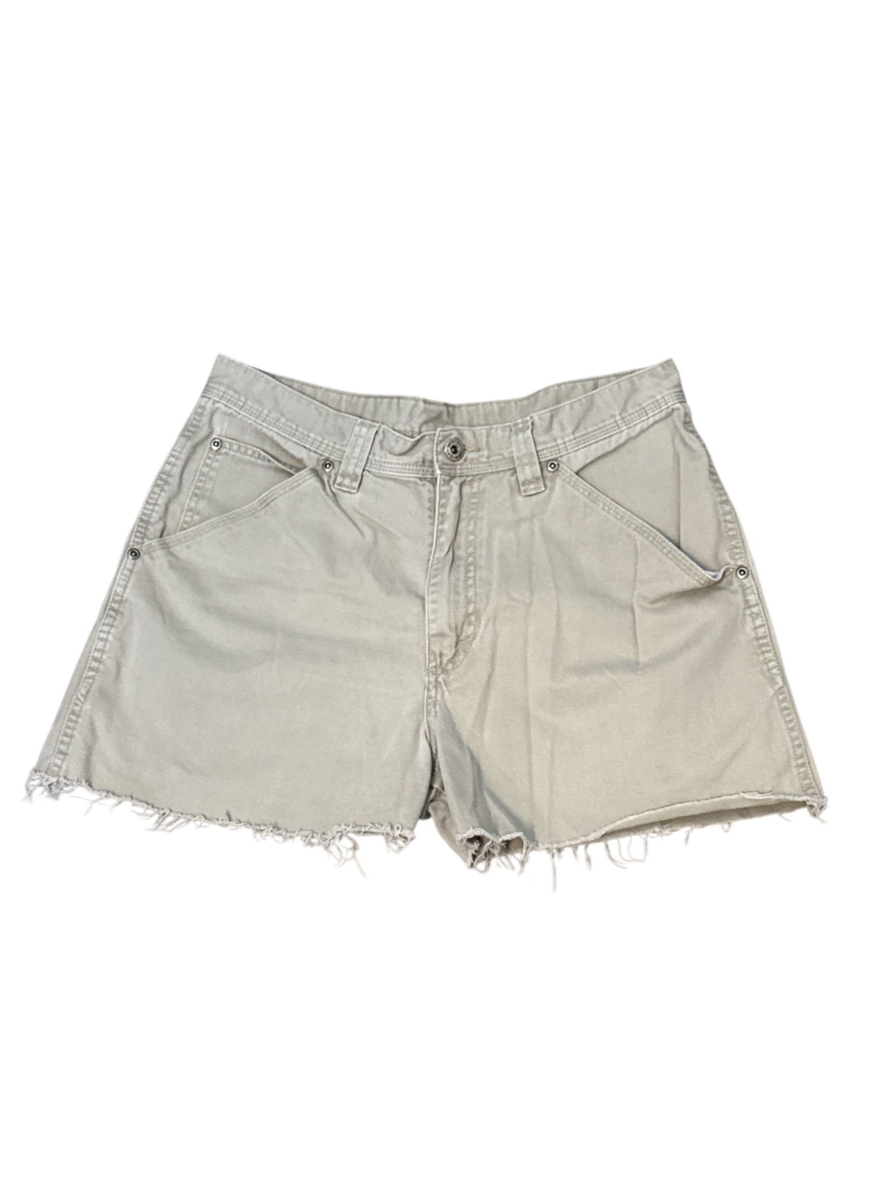 Khaki Wrangler Womens cutoff shorts, 30x30