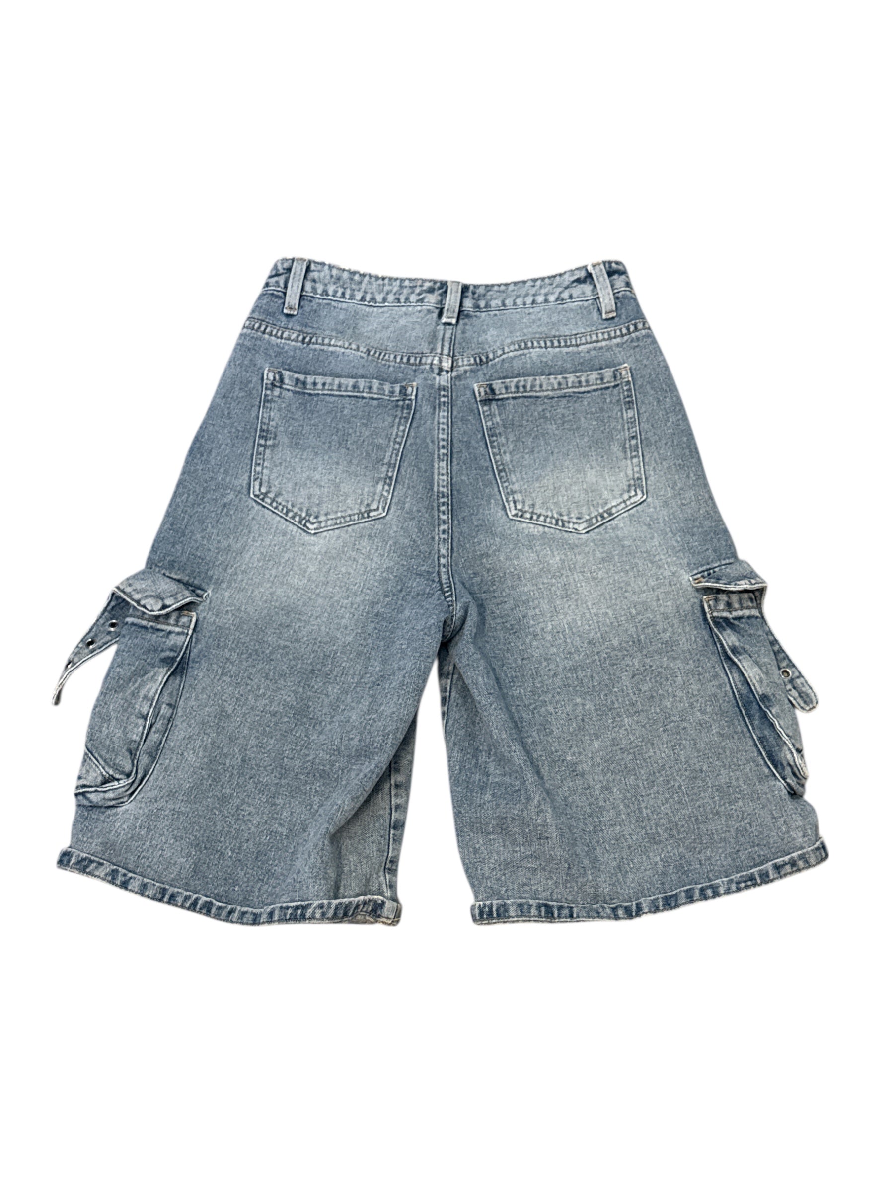 blue  denim cargo shorts, small