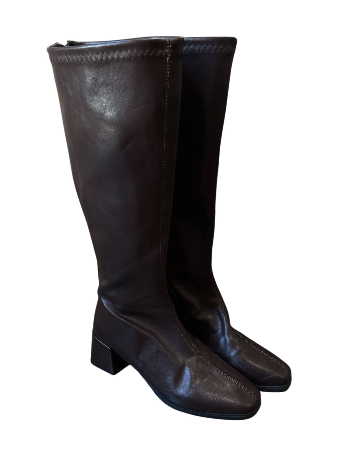 Brown  Tall heeled boots, 38